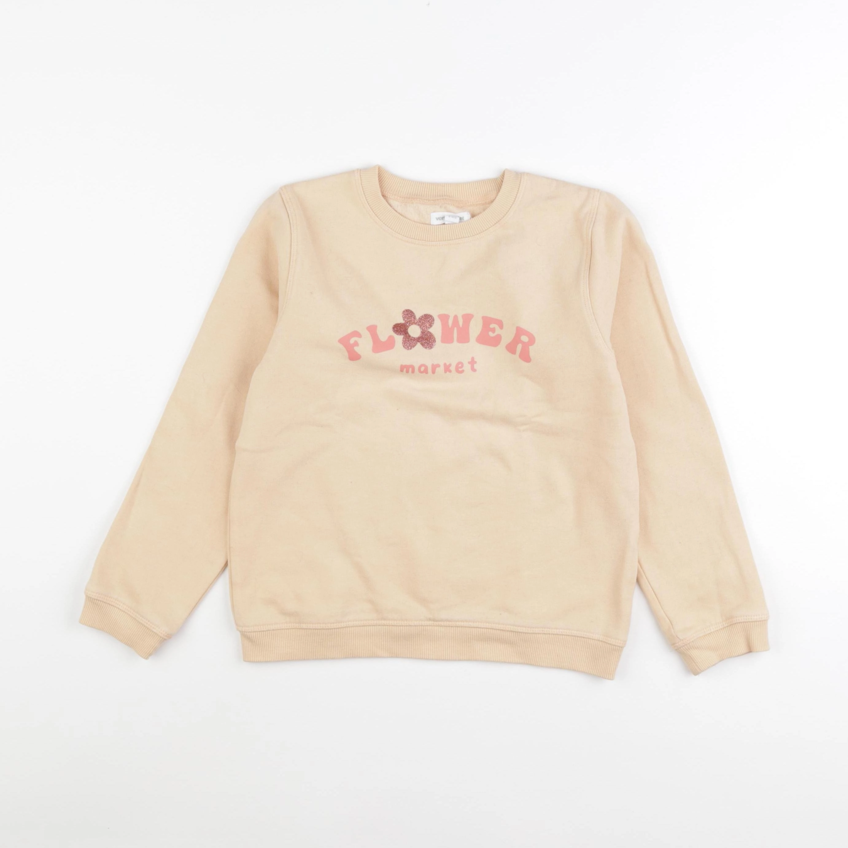 Vertbaudet - sweat orange - 8 ans