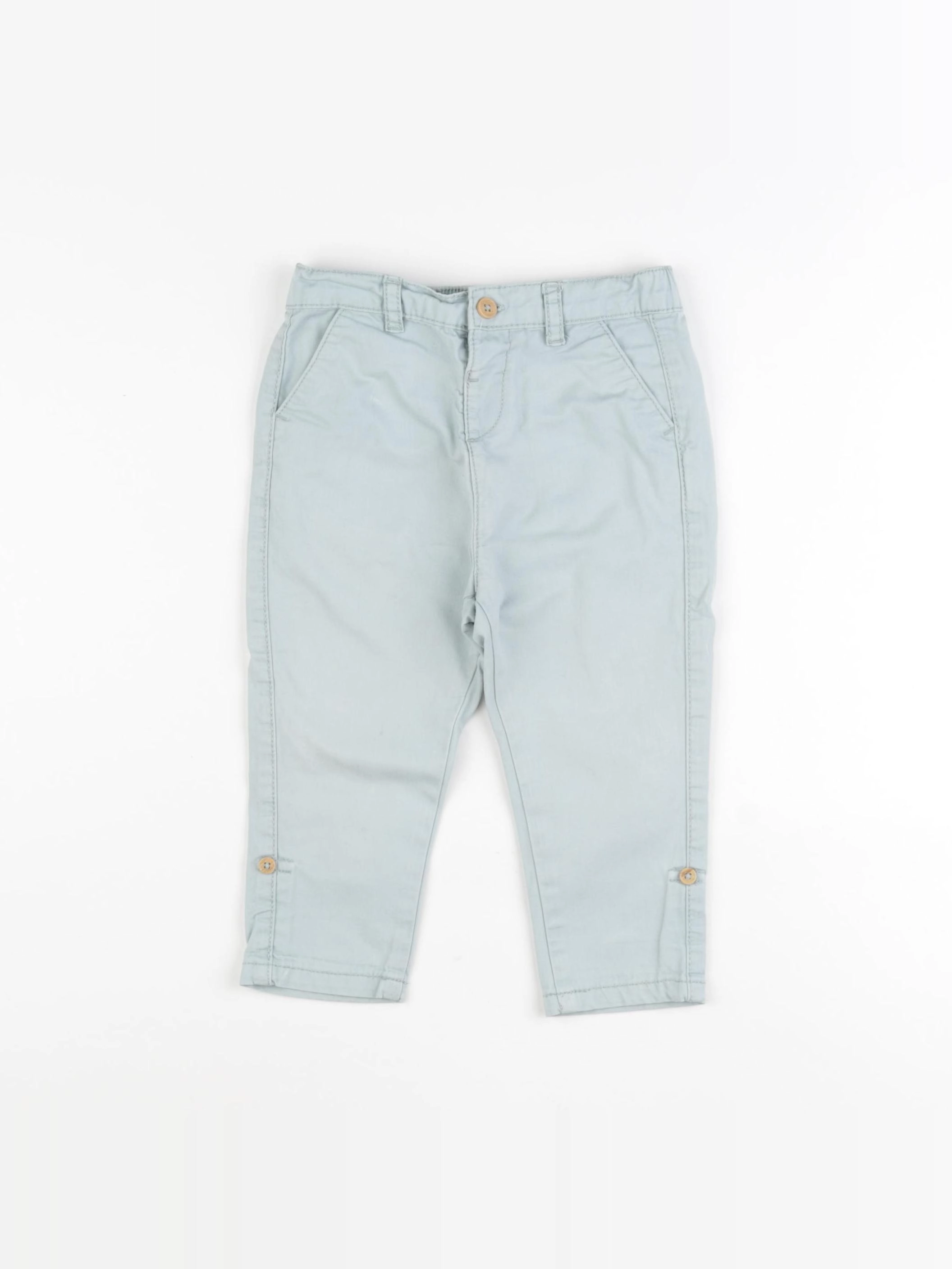 Vertbaudet - pantalon vert - 18 mois
