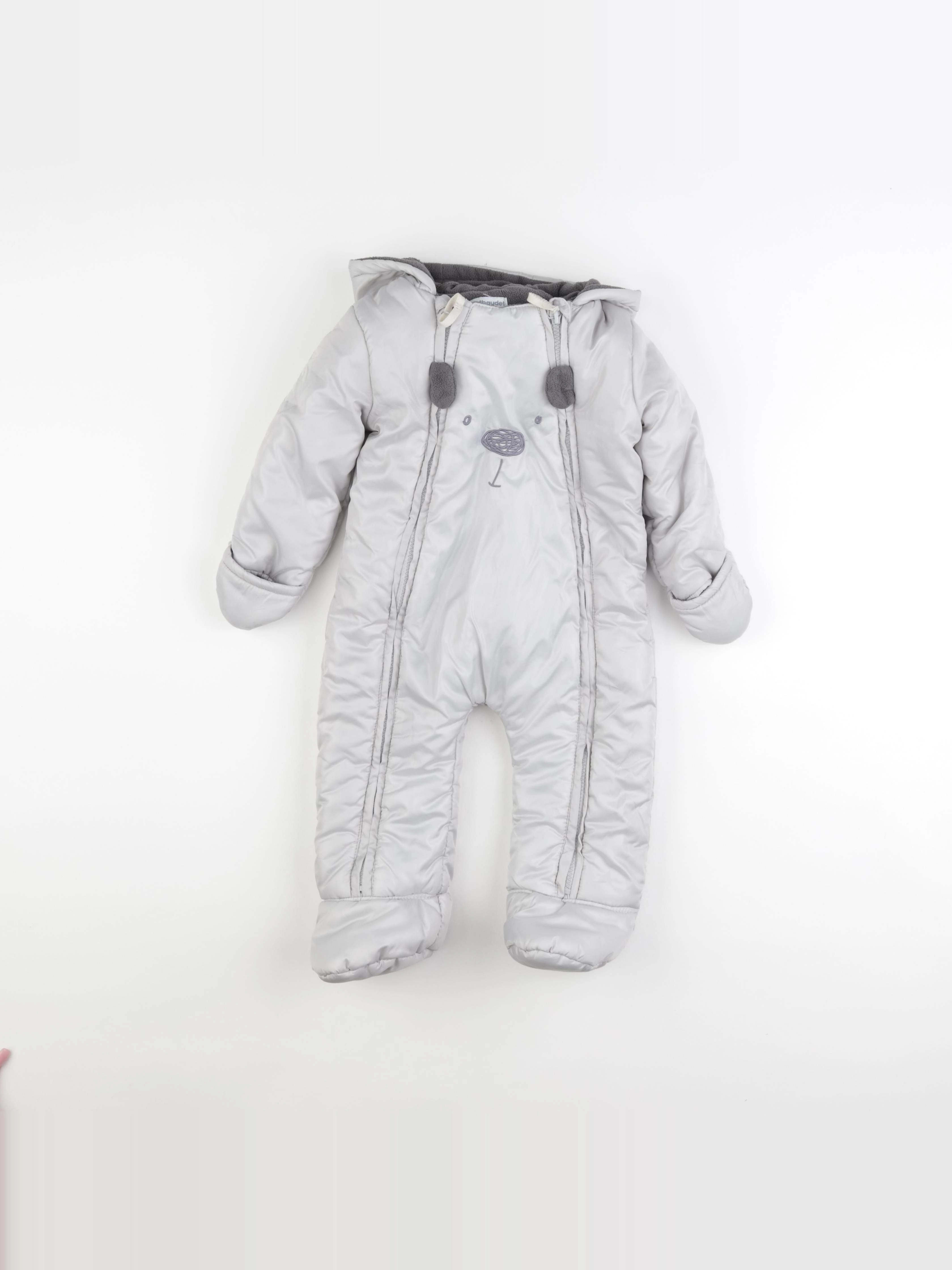 Vertbaudet - combi-pilote gris - 9 mois