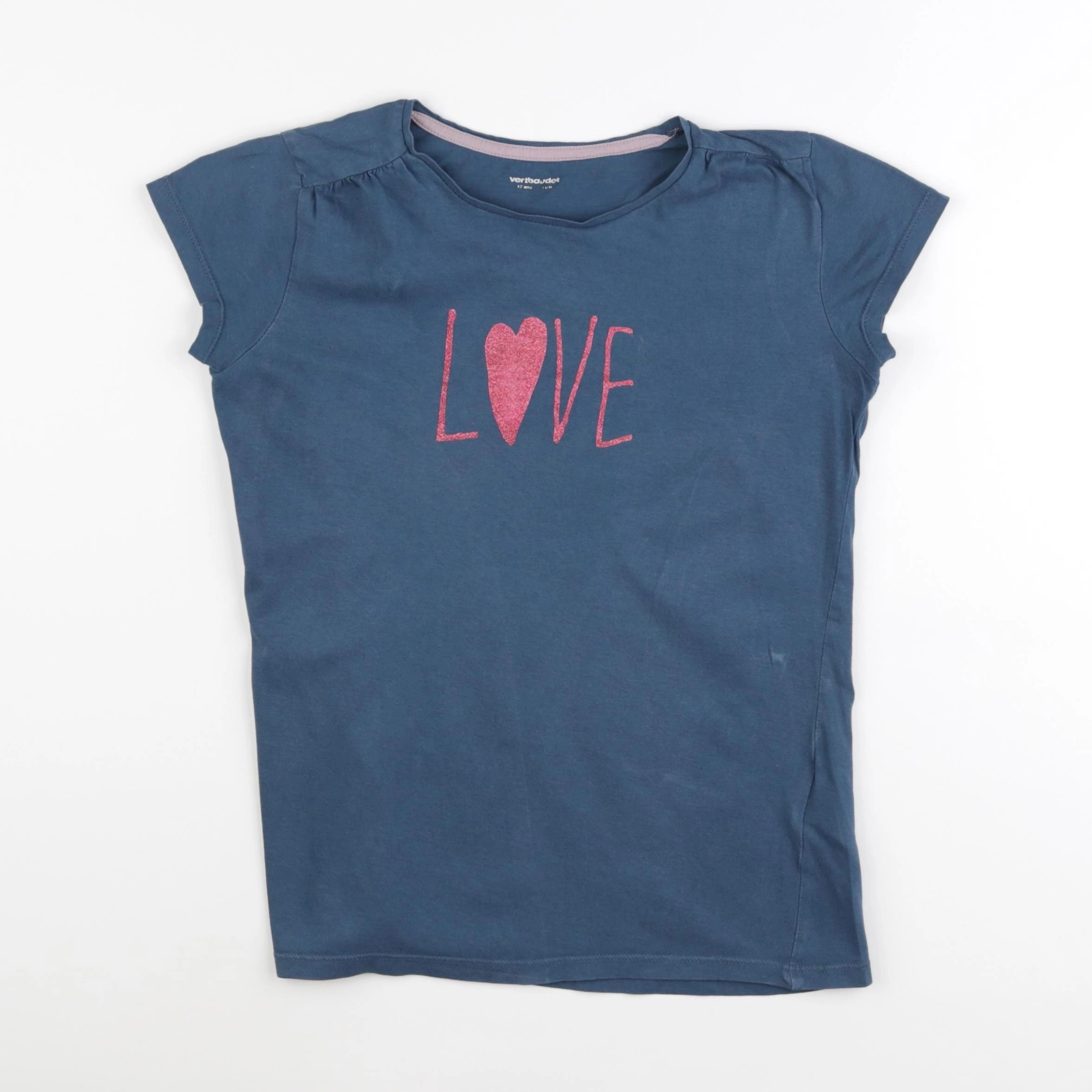 Vertbaudet - tee-shirt bleu - 12 ans