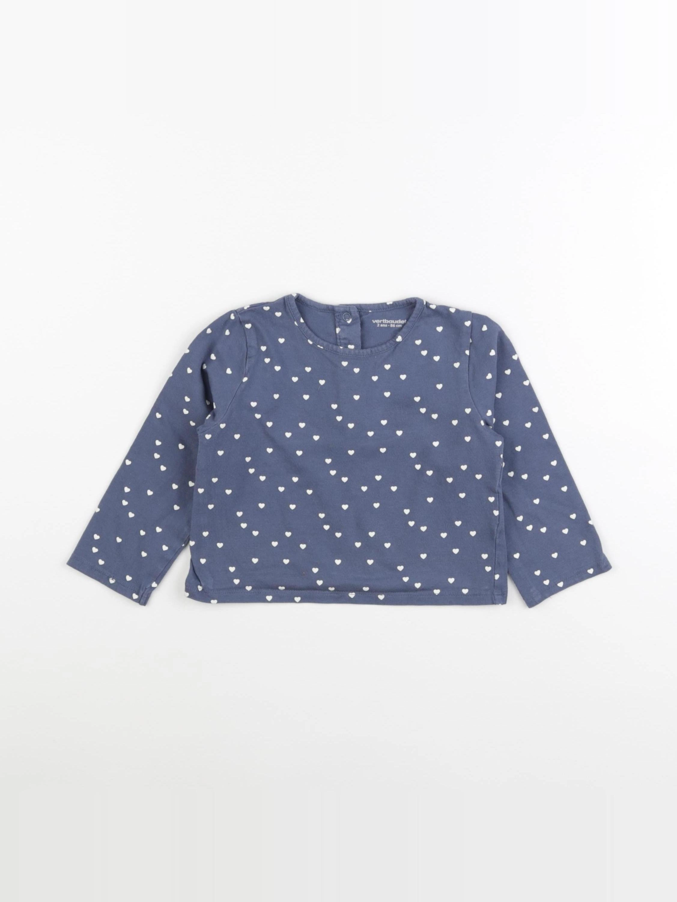 Vertbaudet - tee-shirt bleu - 2 ans