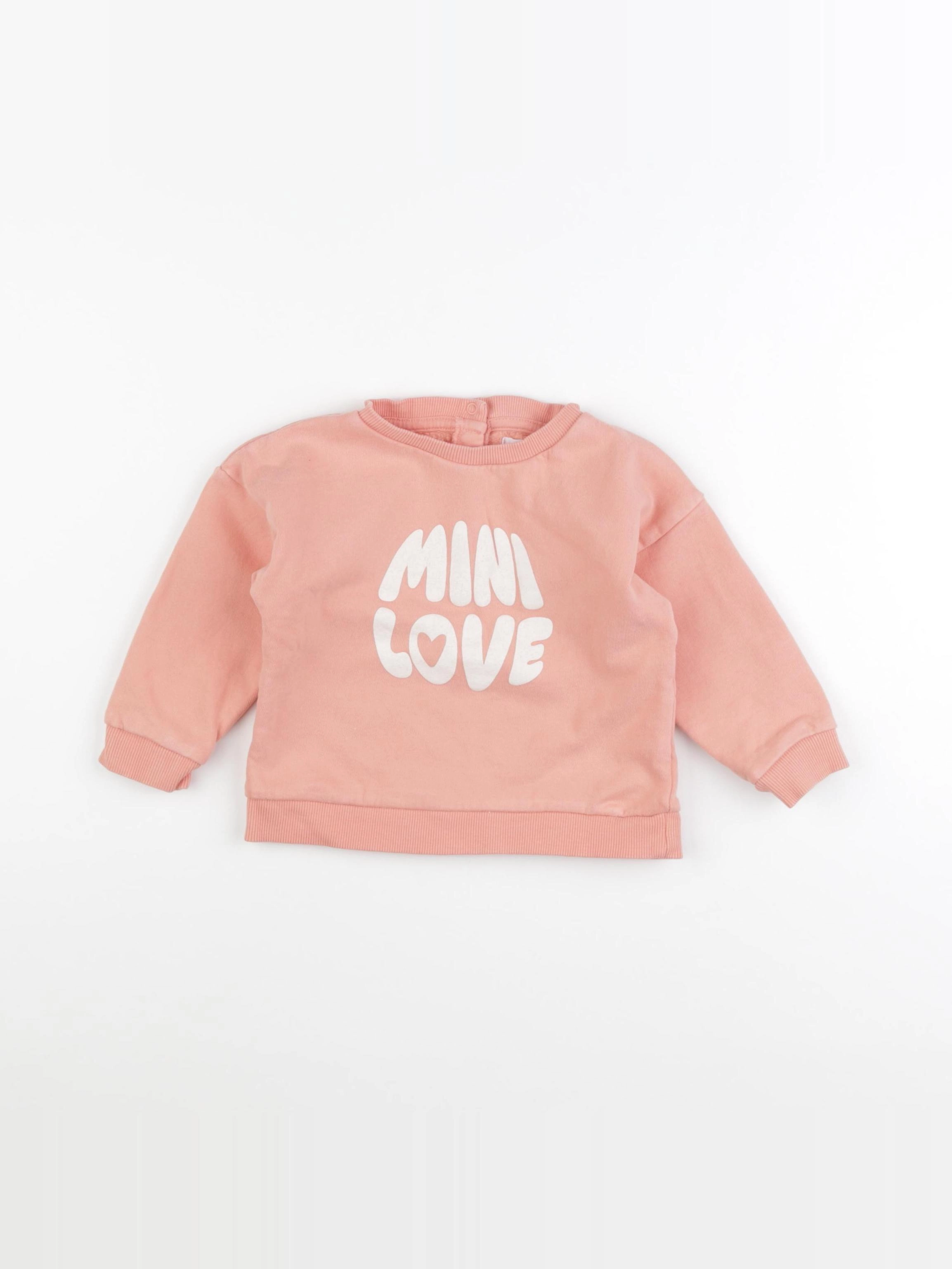 Vertbaudet - sweat rose - 24 mois