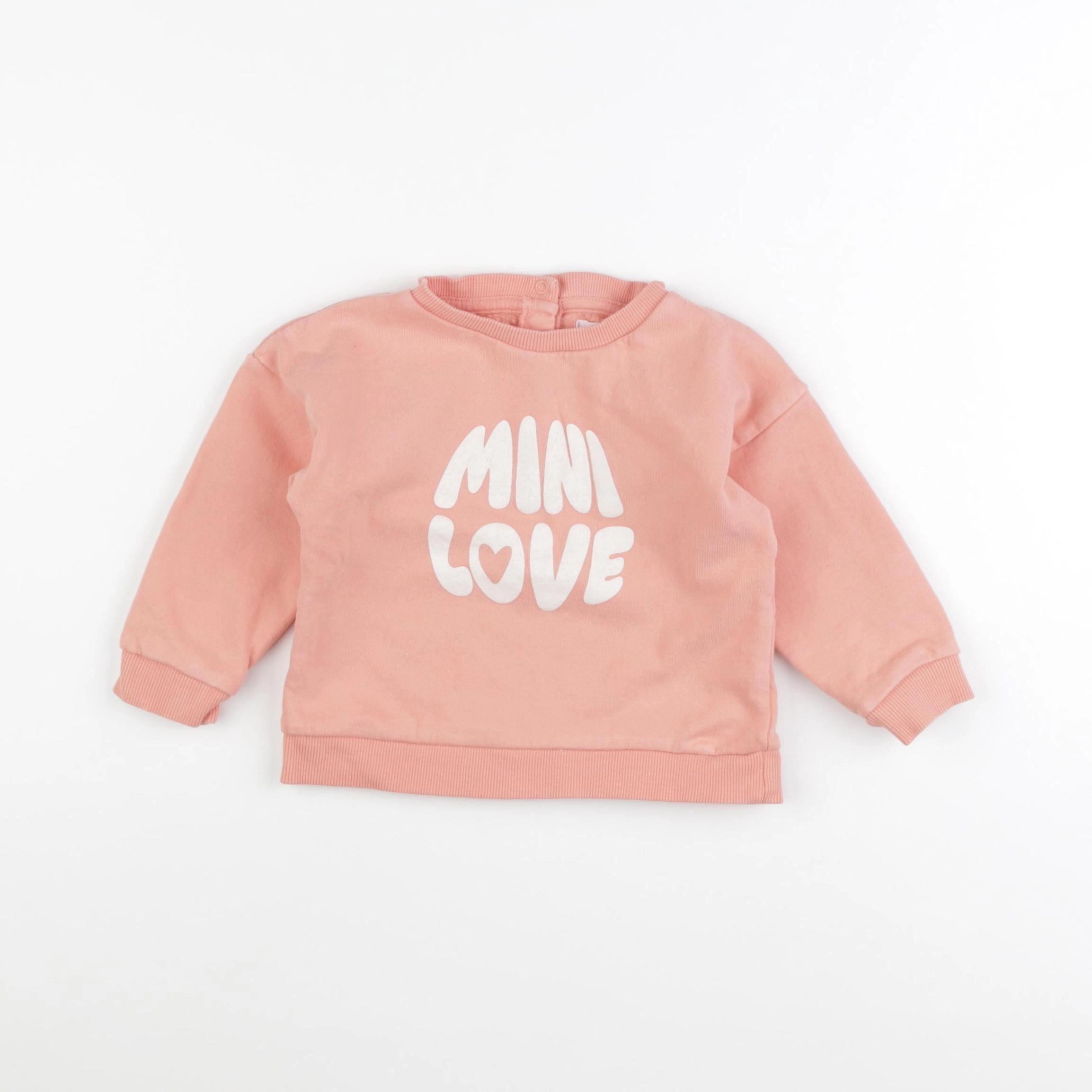 Vertbaudet - sweat rose - 24 mois