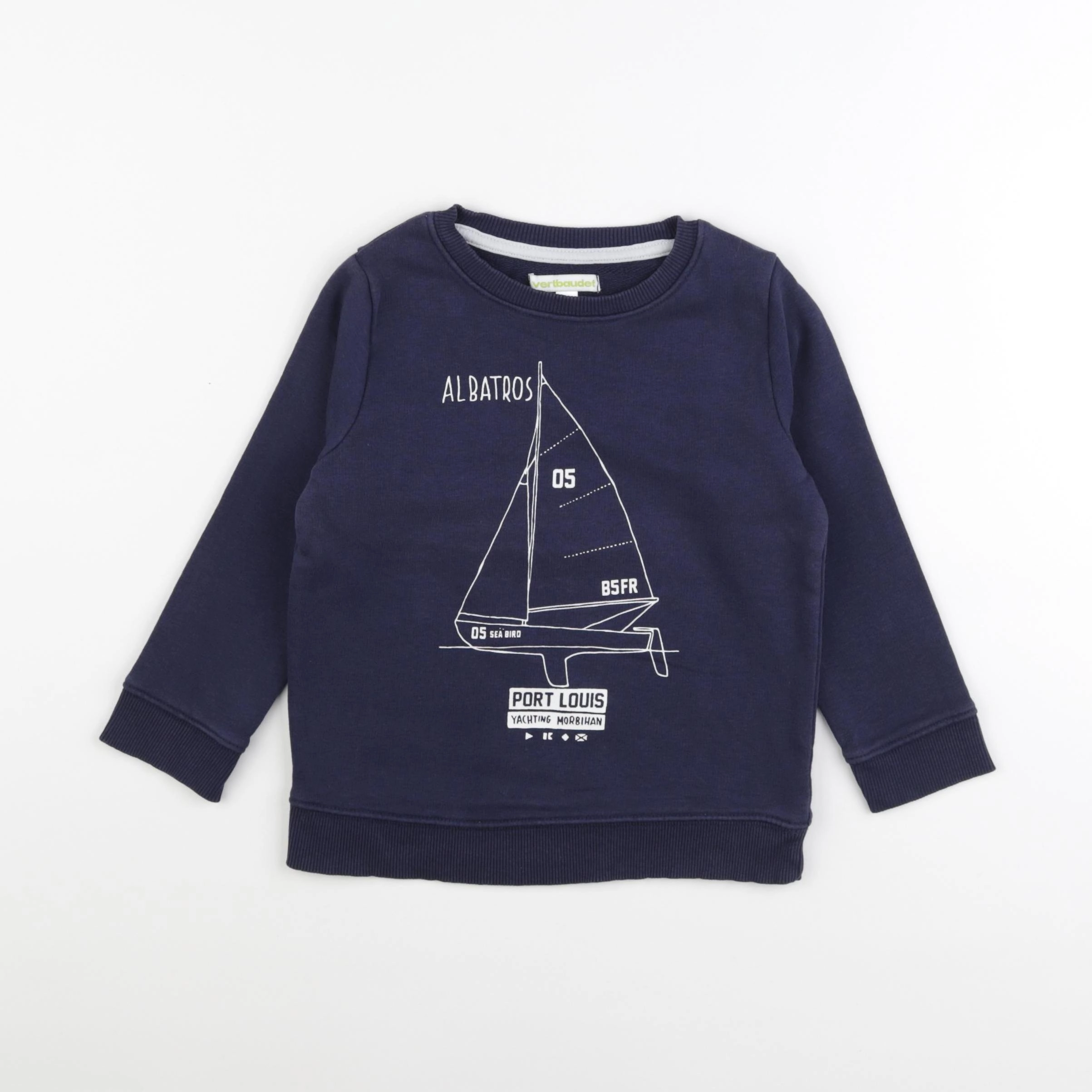 Vertbaudet - sweat bleu - 4 ans