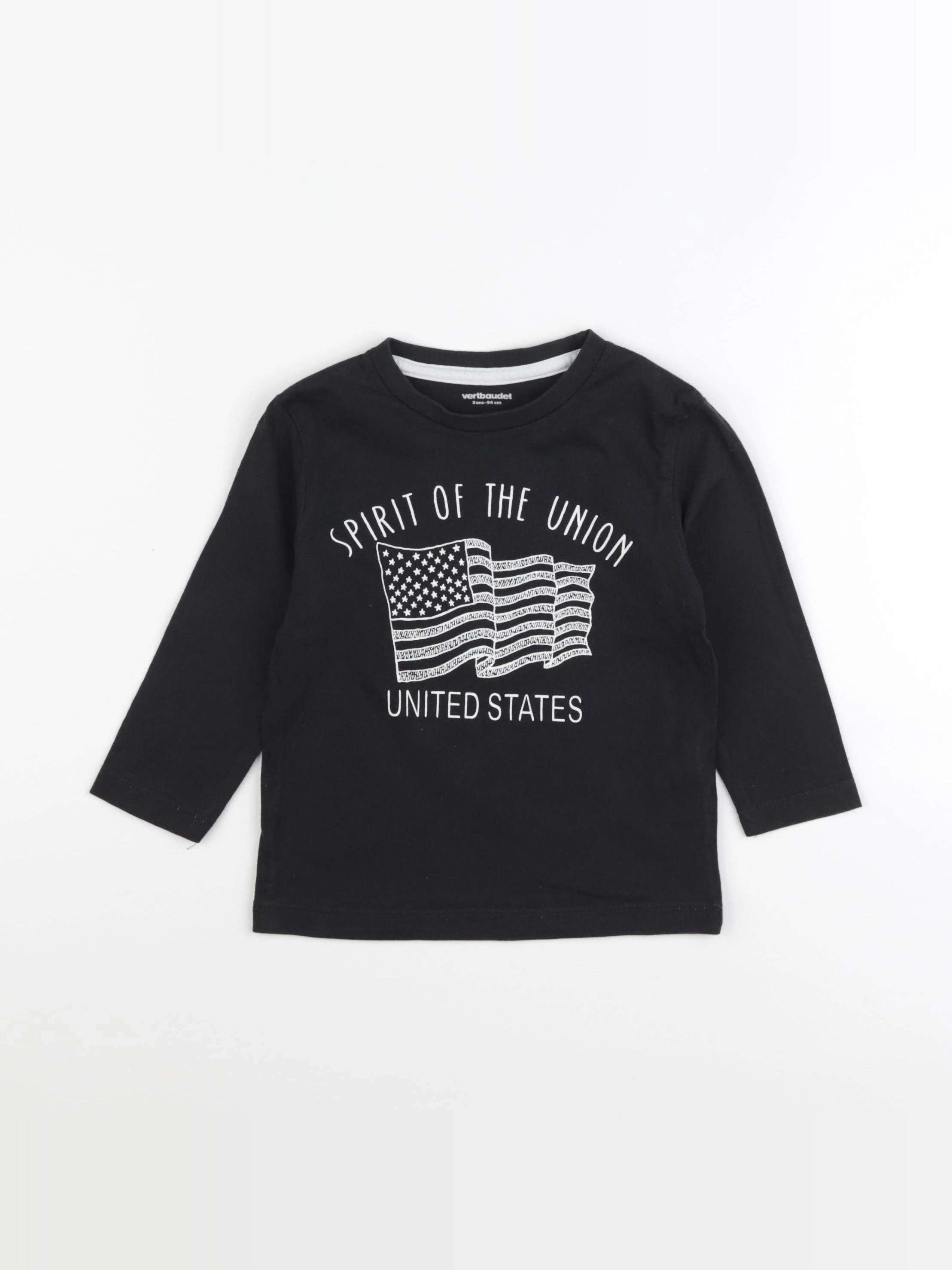 Vertbaudet - tee-shirt noir - 3 ans
