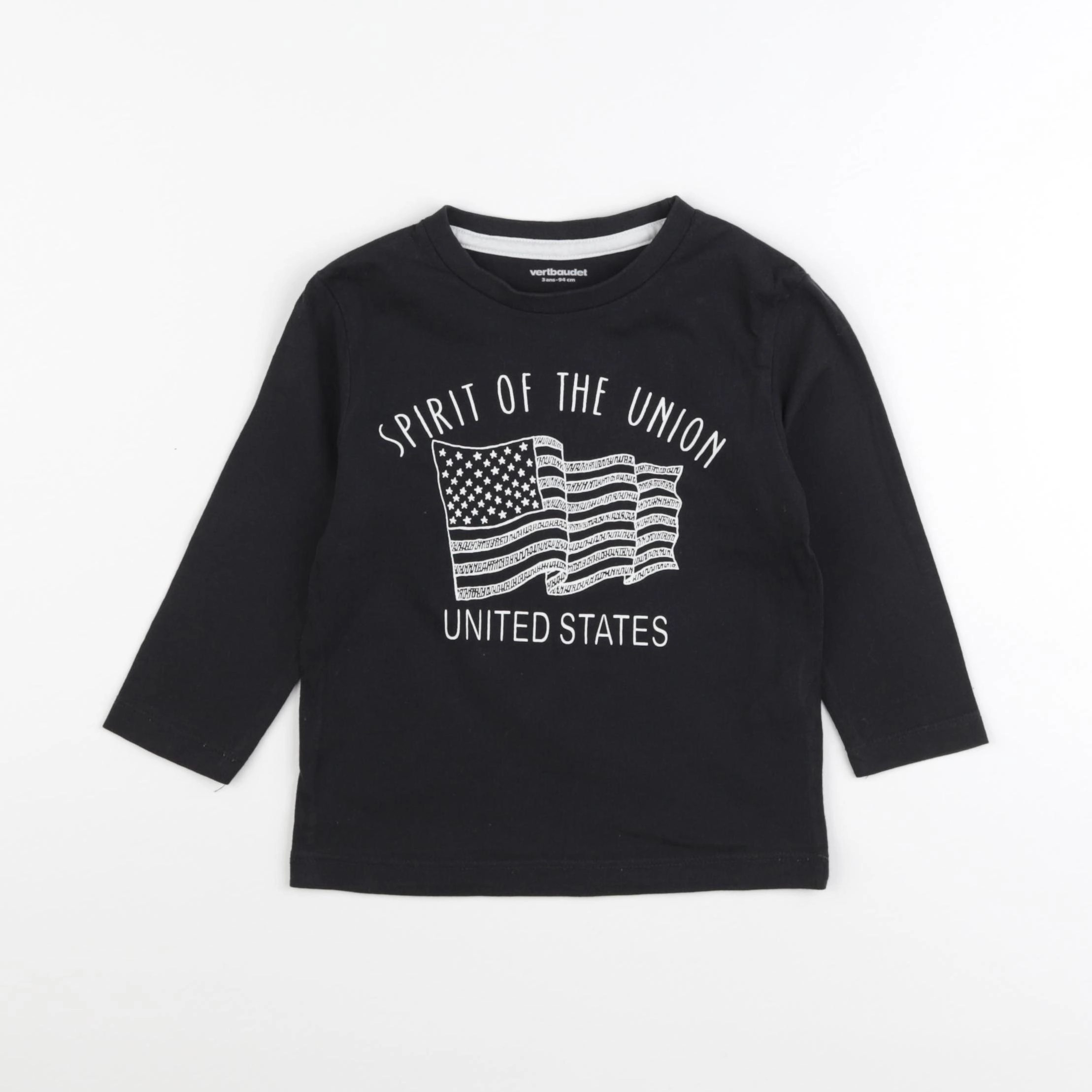 Vertbaudet - tee-shirt noir - 3 ans