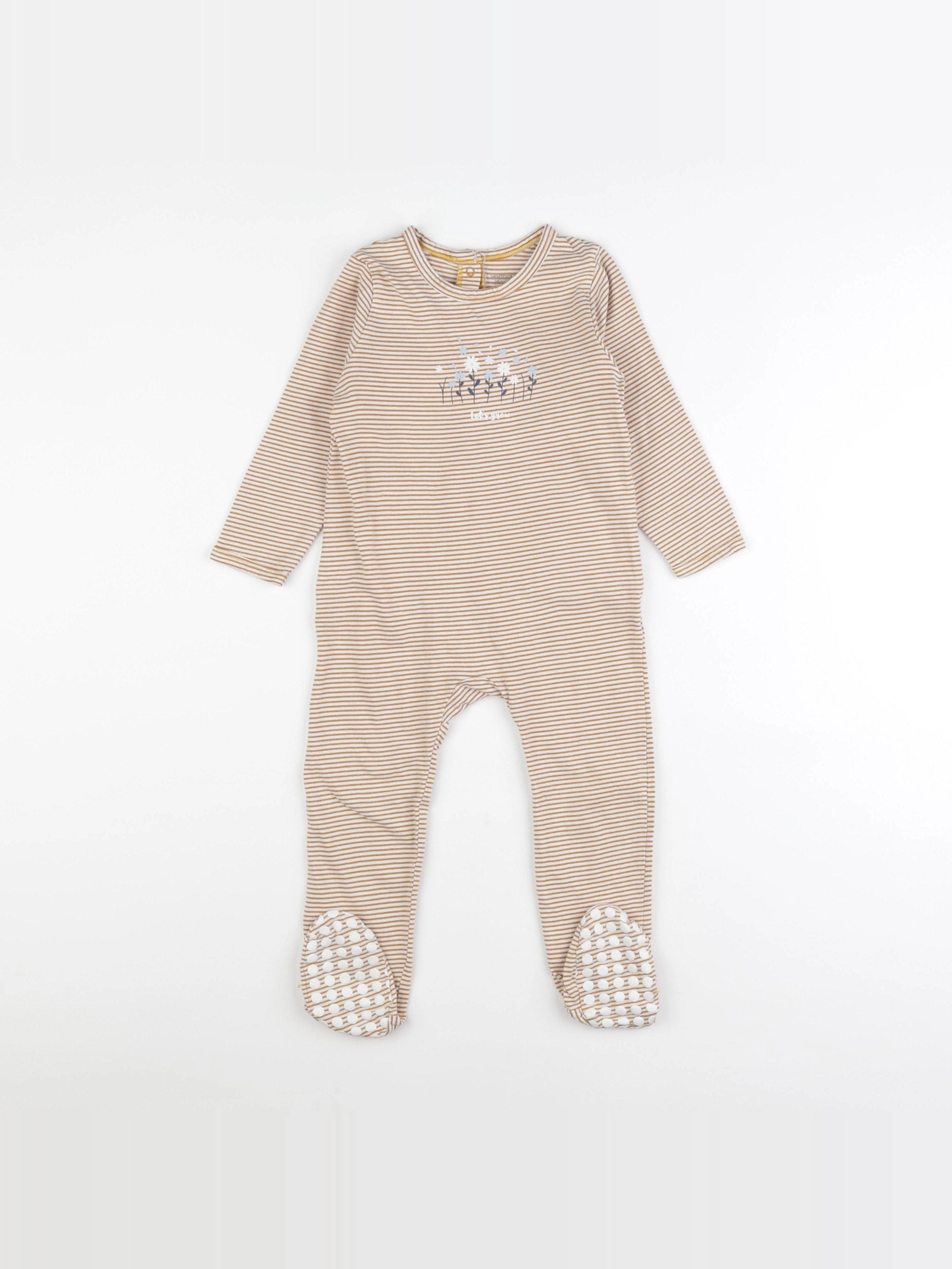 Vertbaudet - pyjama coton jaune - 24 mois