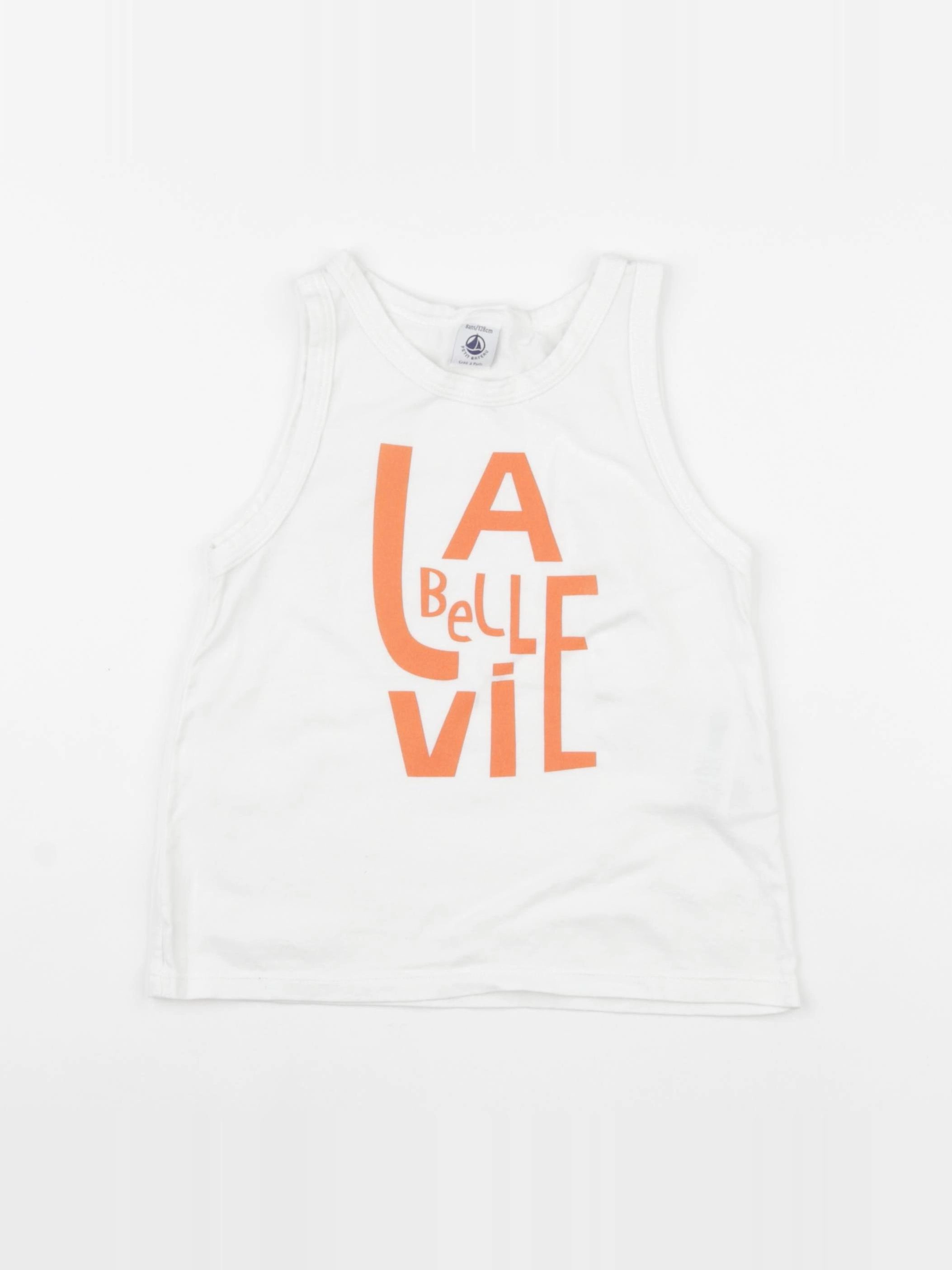 Petit Bateau - débardeur blanc - 8 ans