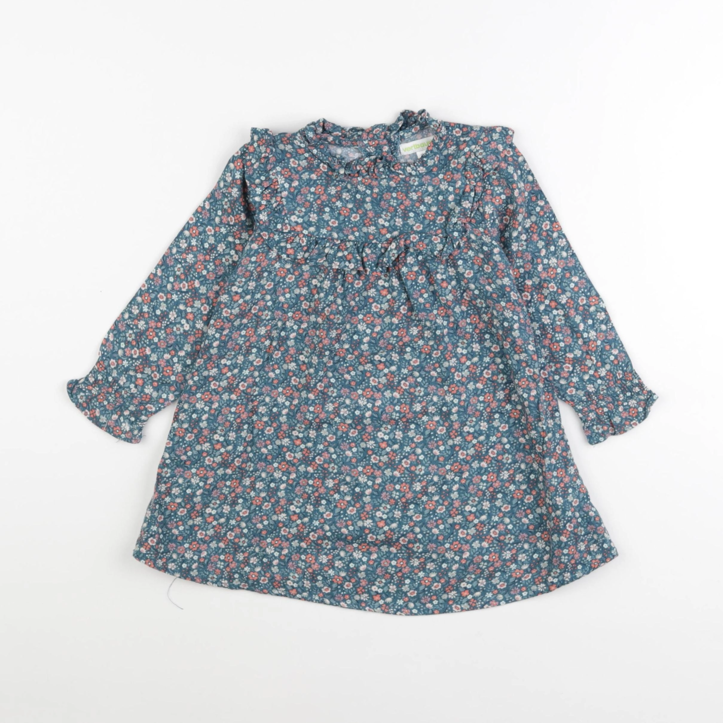 Vertbaudet - robe vert - 2 ans