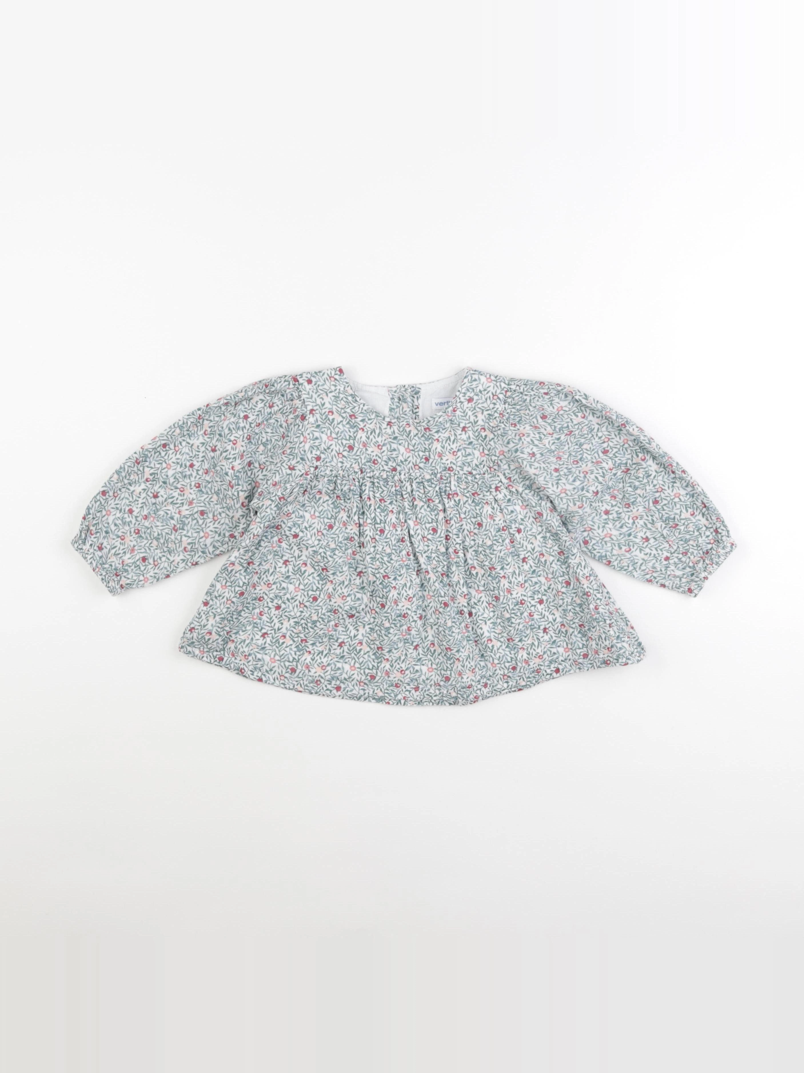 Vertbaudet - blouse vert - 18 mois