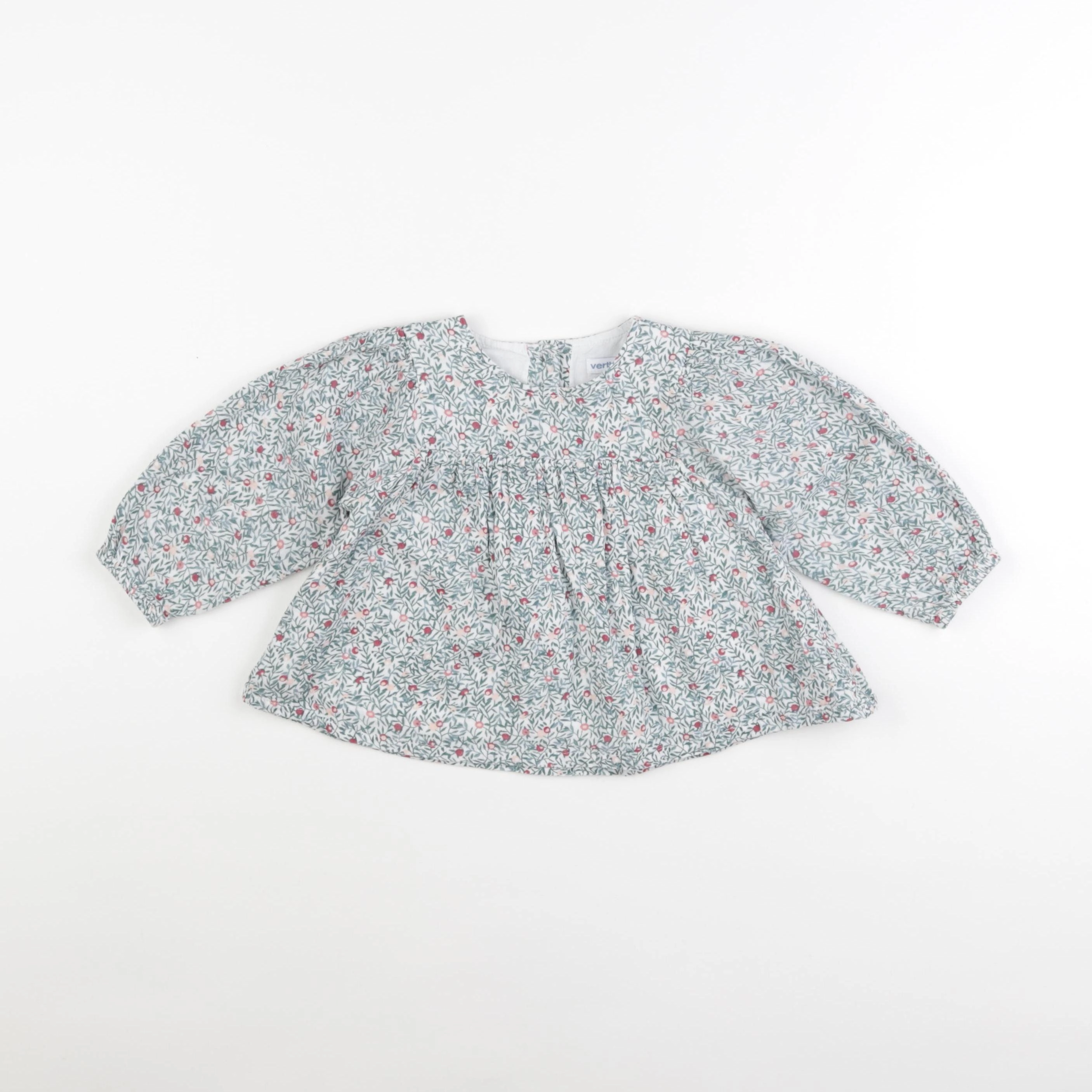 Vertbaudet - blouse vert - 18 mois