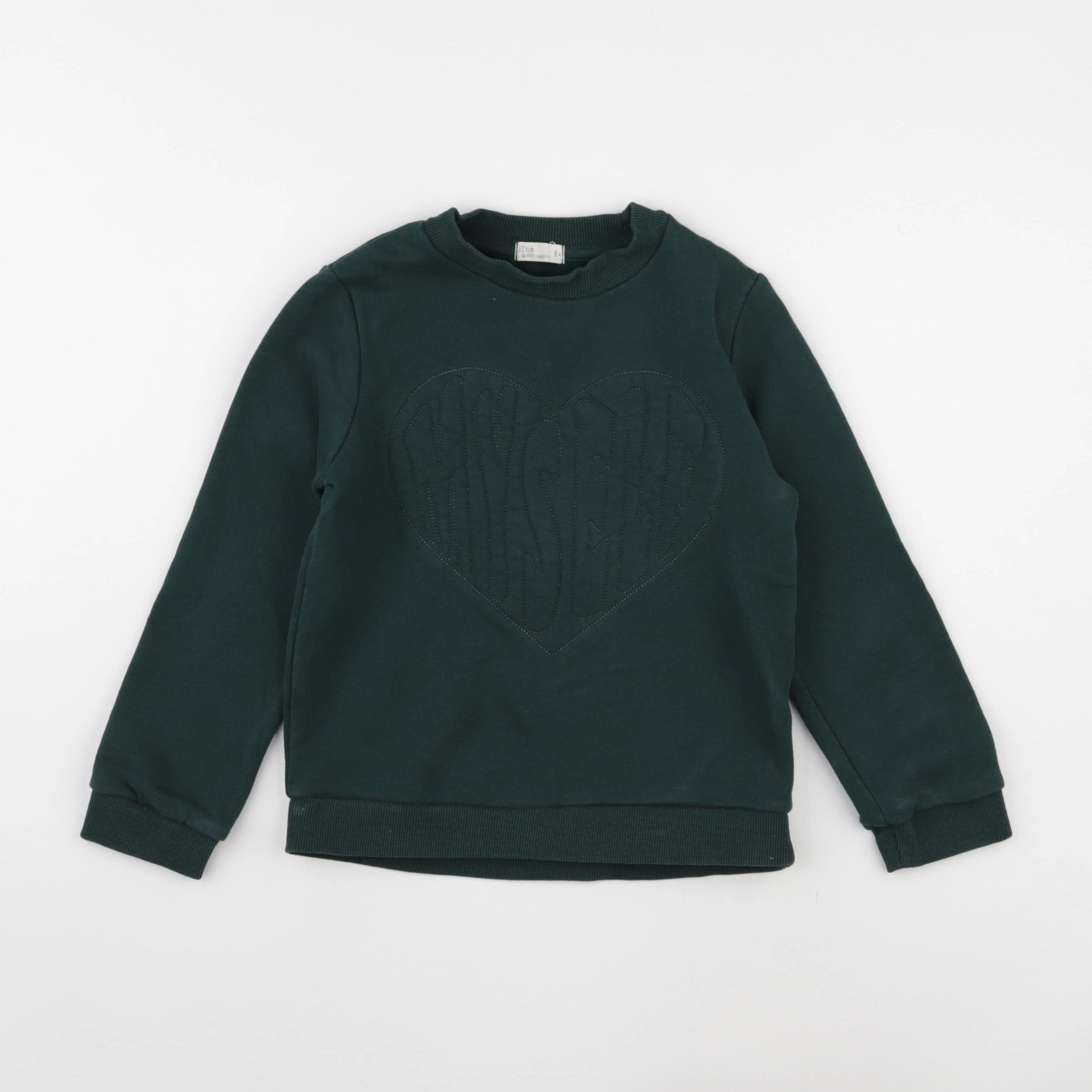 Little Cigogne - sweat vert - 8 ans