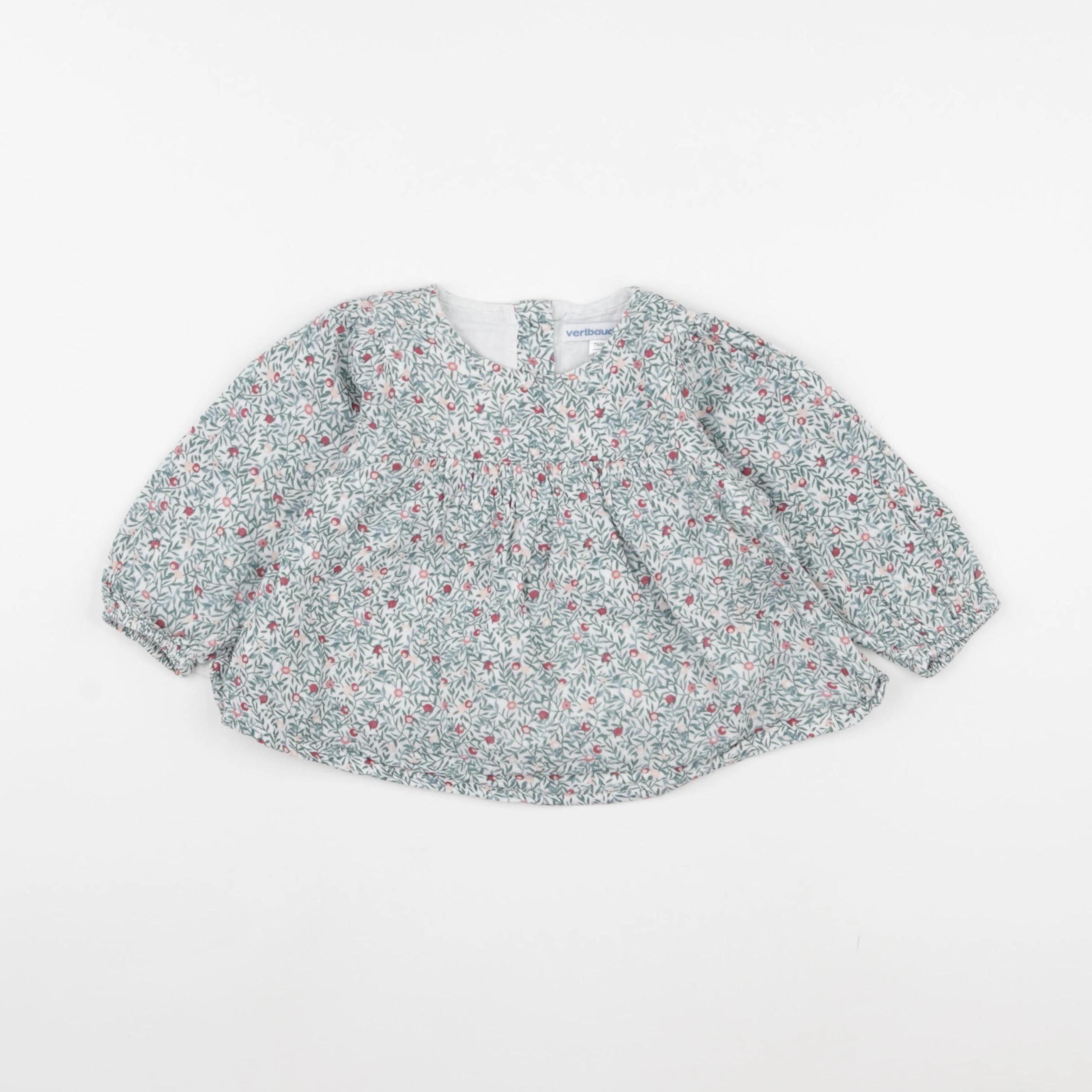 Vertbaudet - blouse vert - 12 mois