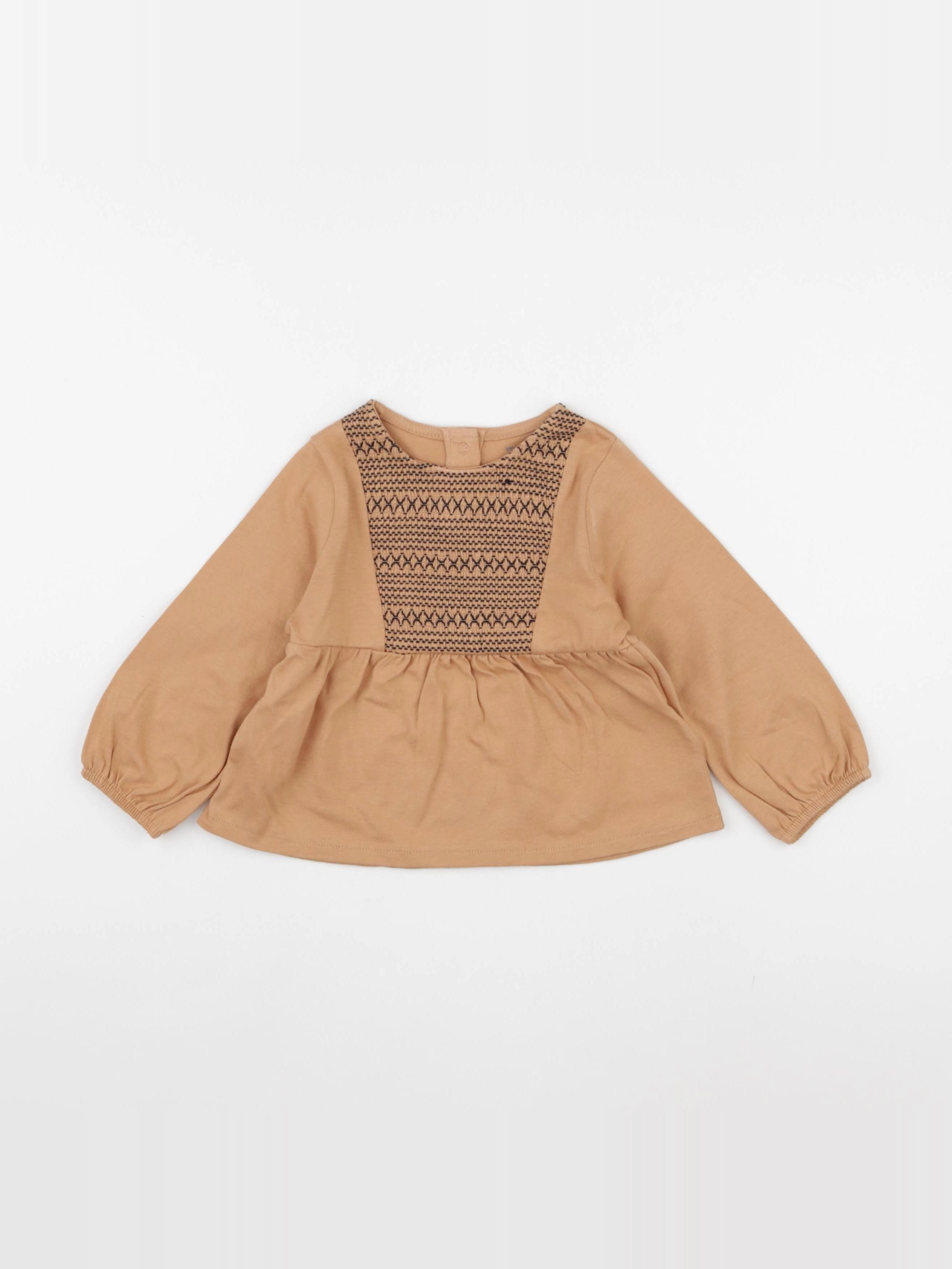 Vertbaudet - tee-shirt marron - 12 mois