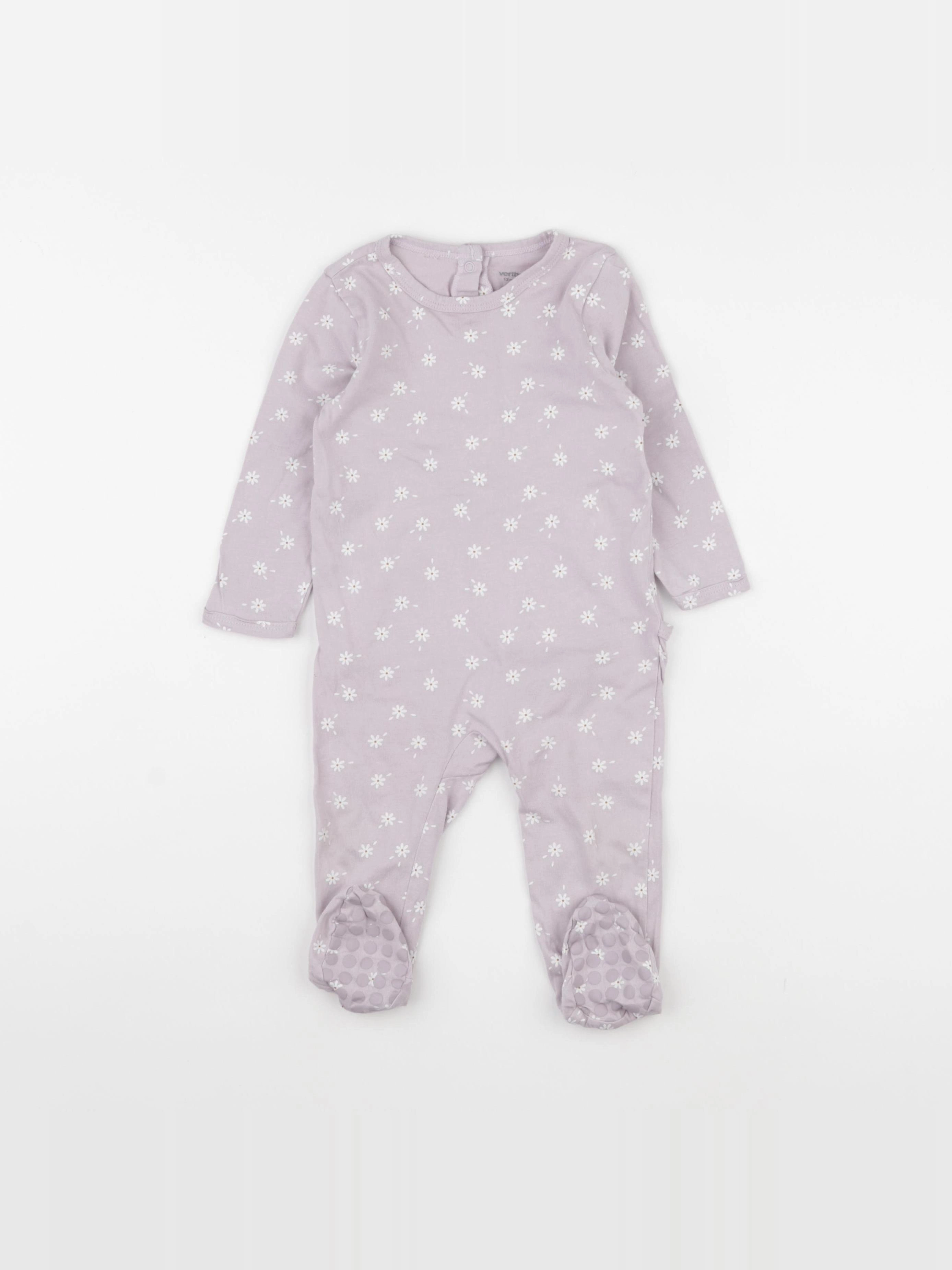 Vertbaudet - pyjama coton violet - 12 mois