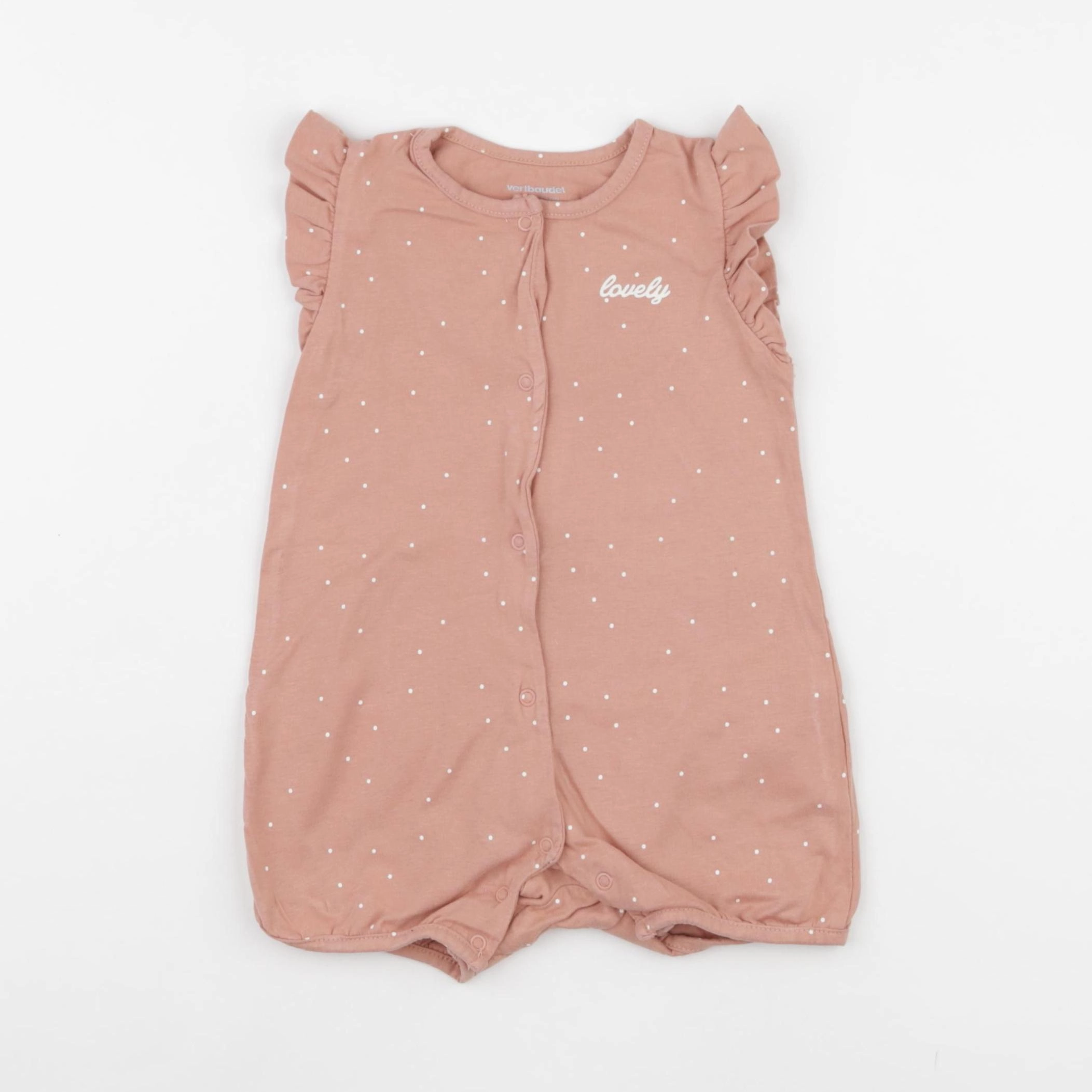 Vertbaudet - pyjama coton rose - 12 mois