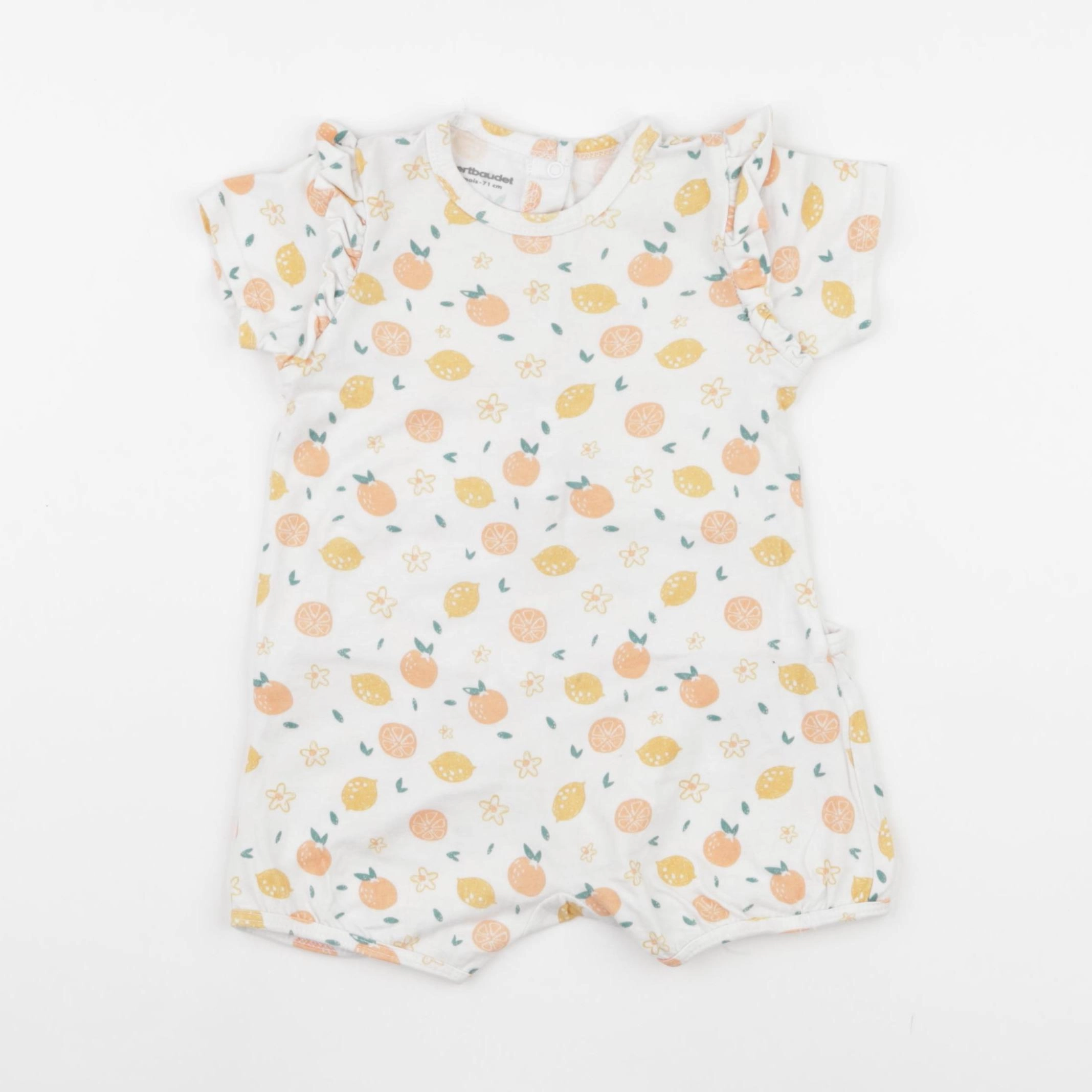 Vertbaudet - pyjama coton blanc - 9 mois
