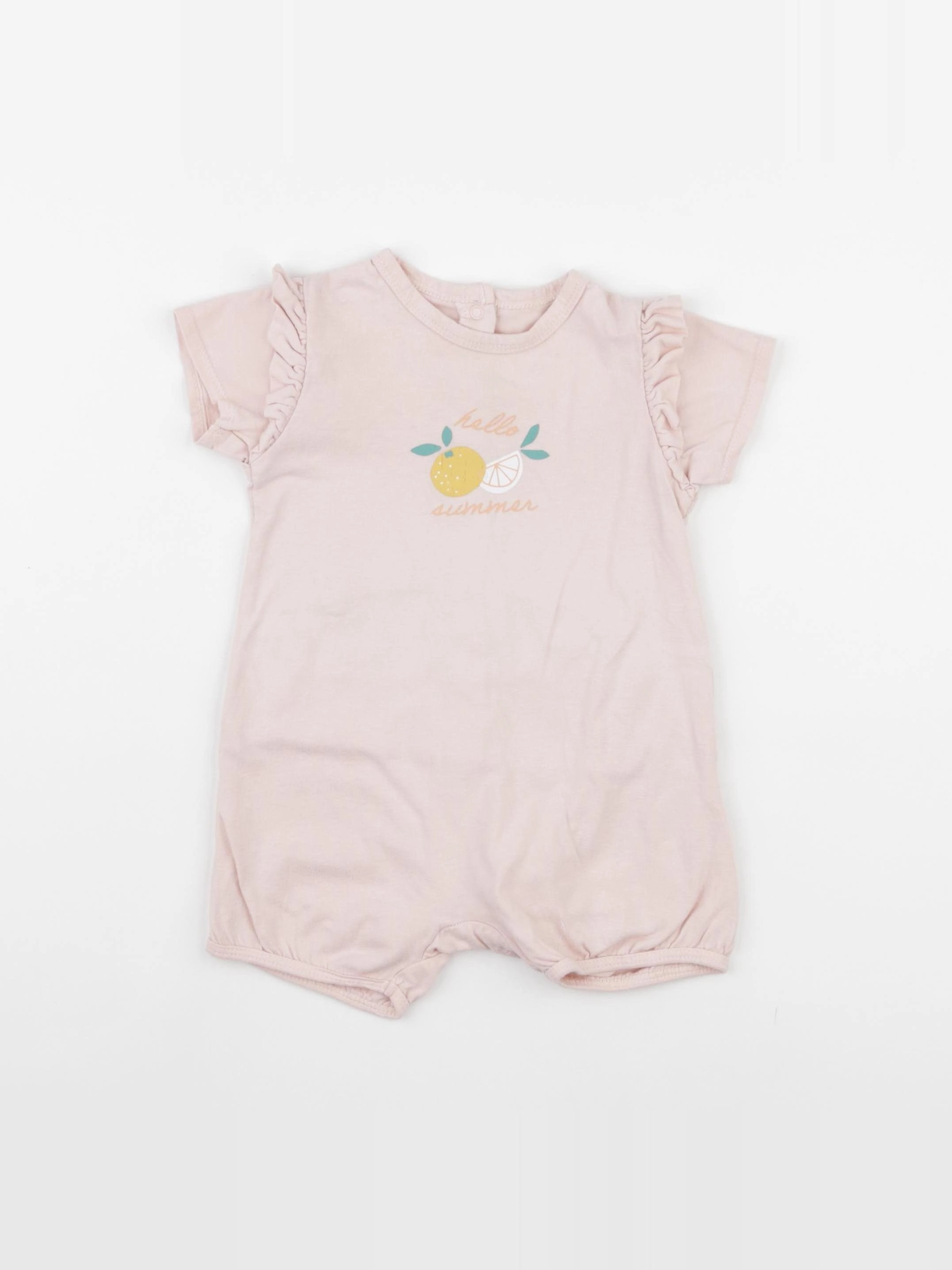 Vertbaudet - pyjama coton rose - 9 mois