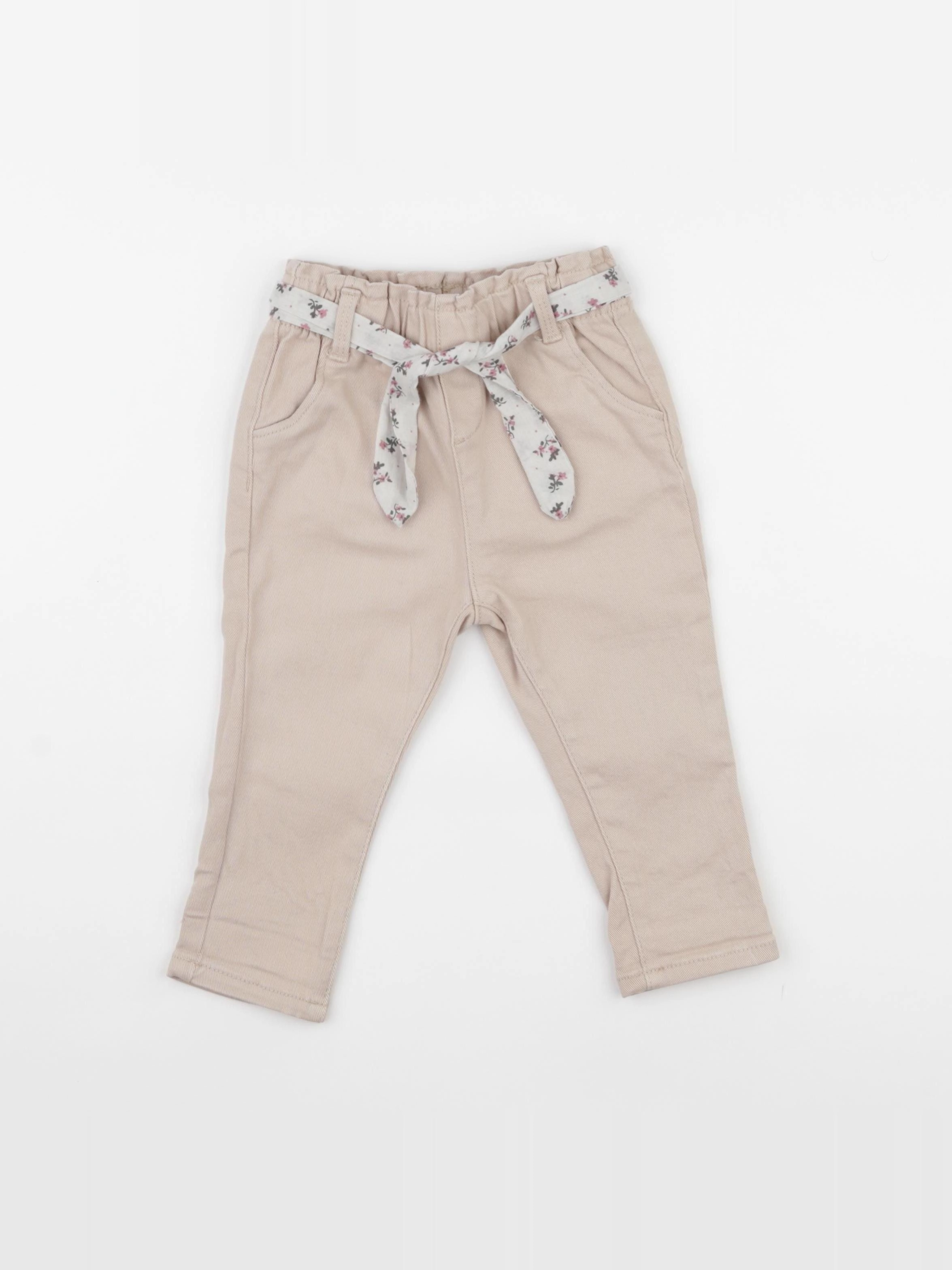 Vertbaudet - pantalon beige - 18 mois