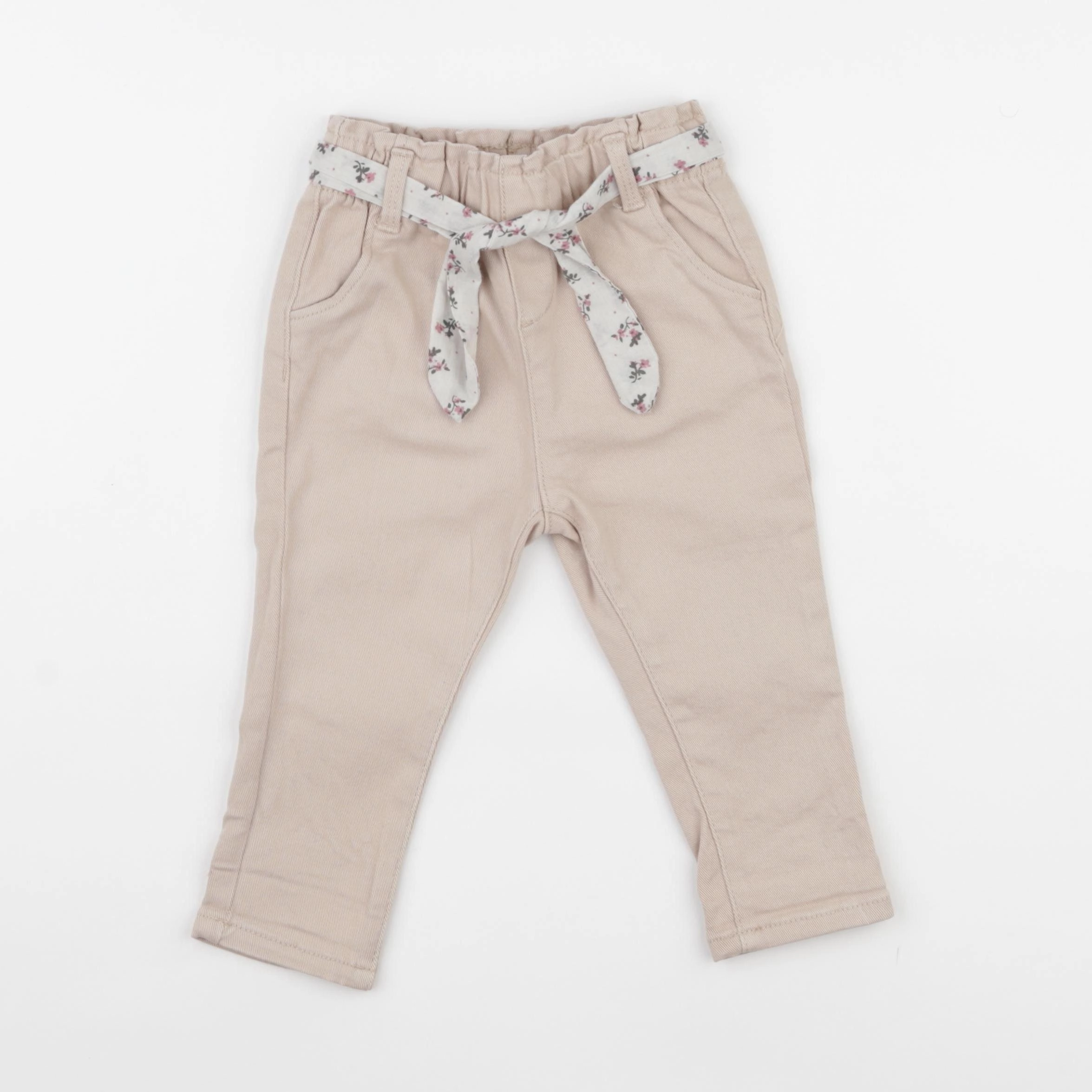 Vertbaudet - pantalon beige - 18 mois