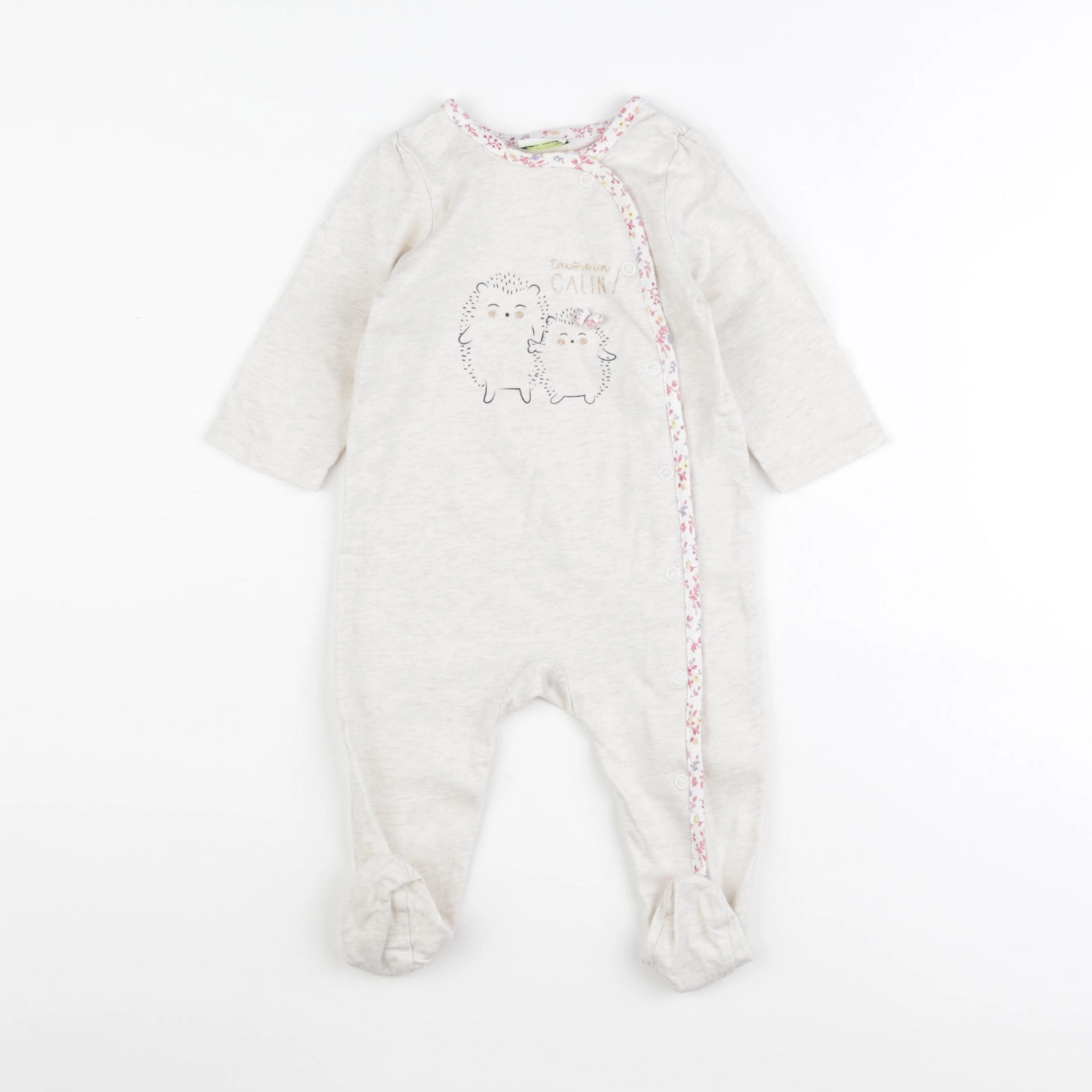 Tape à l'oeil - pyjama coton gris - 9 mois