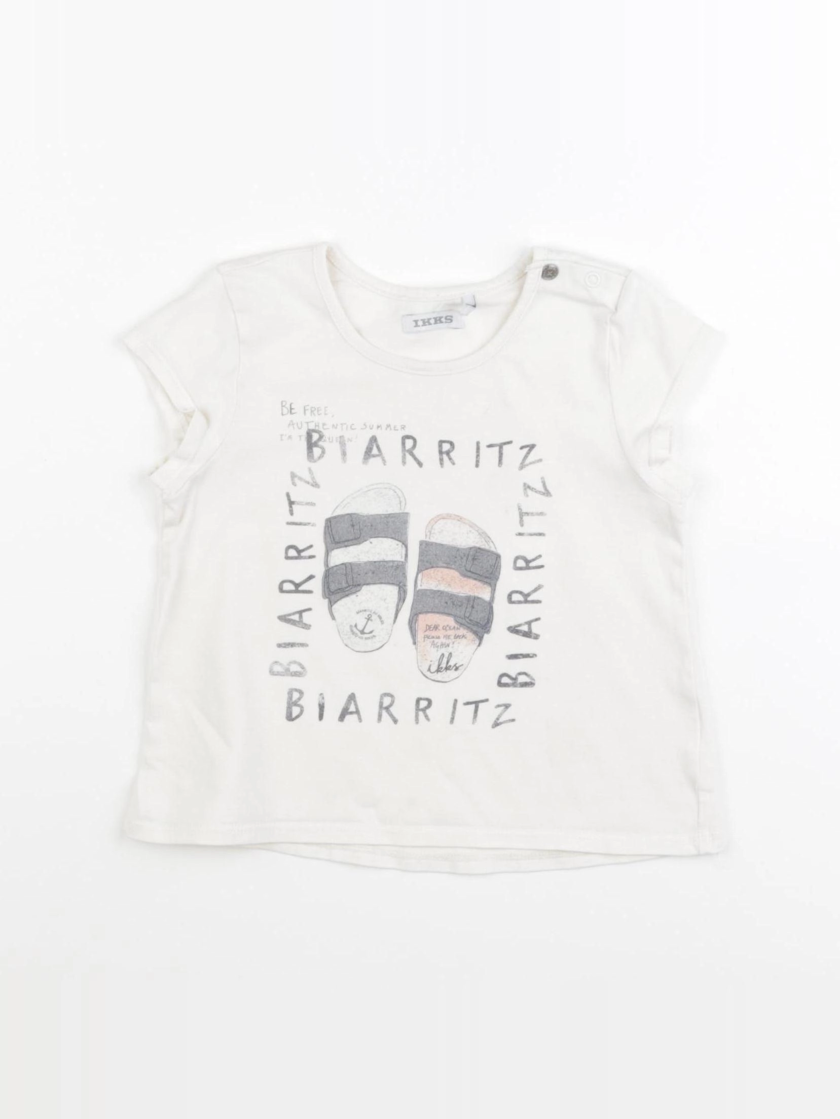 IKKS - tee-shirt beige - 2 ans
