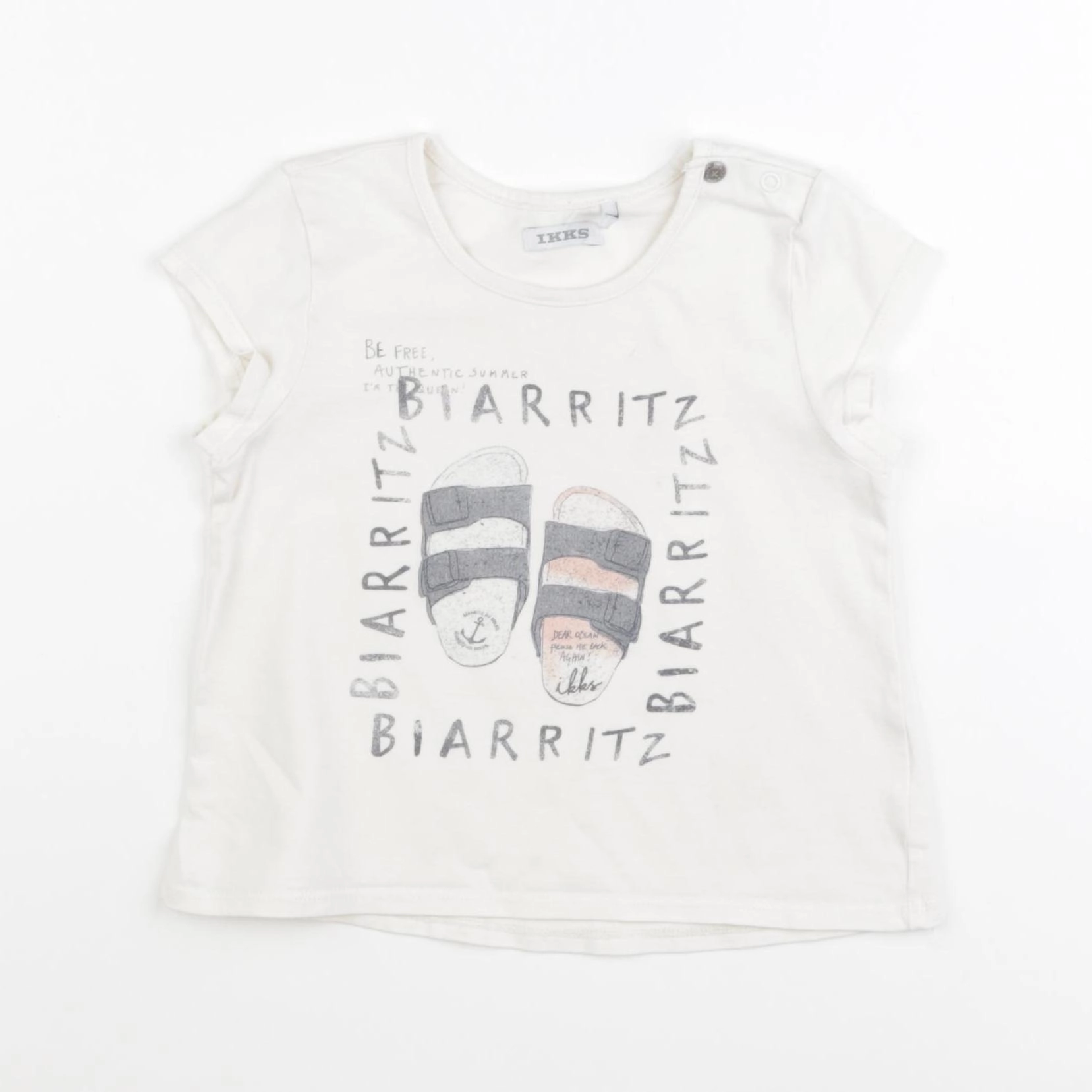 IKKS - tee-shirt beige - 2 ans