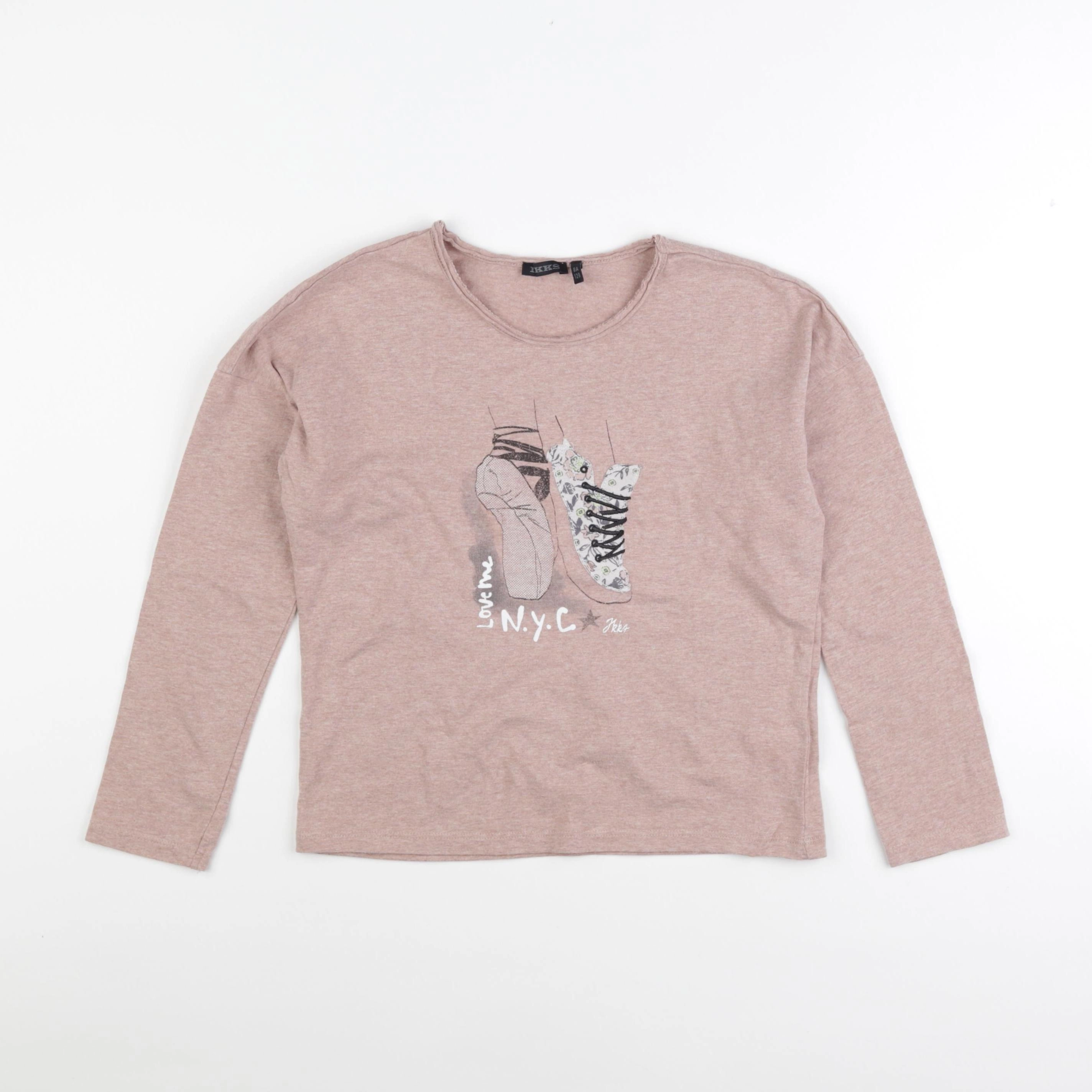 IKKS - tee-shirt rose - 8 ans