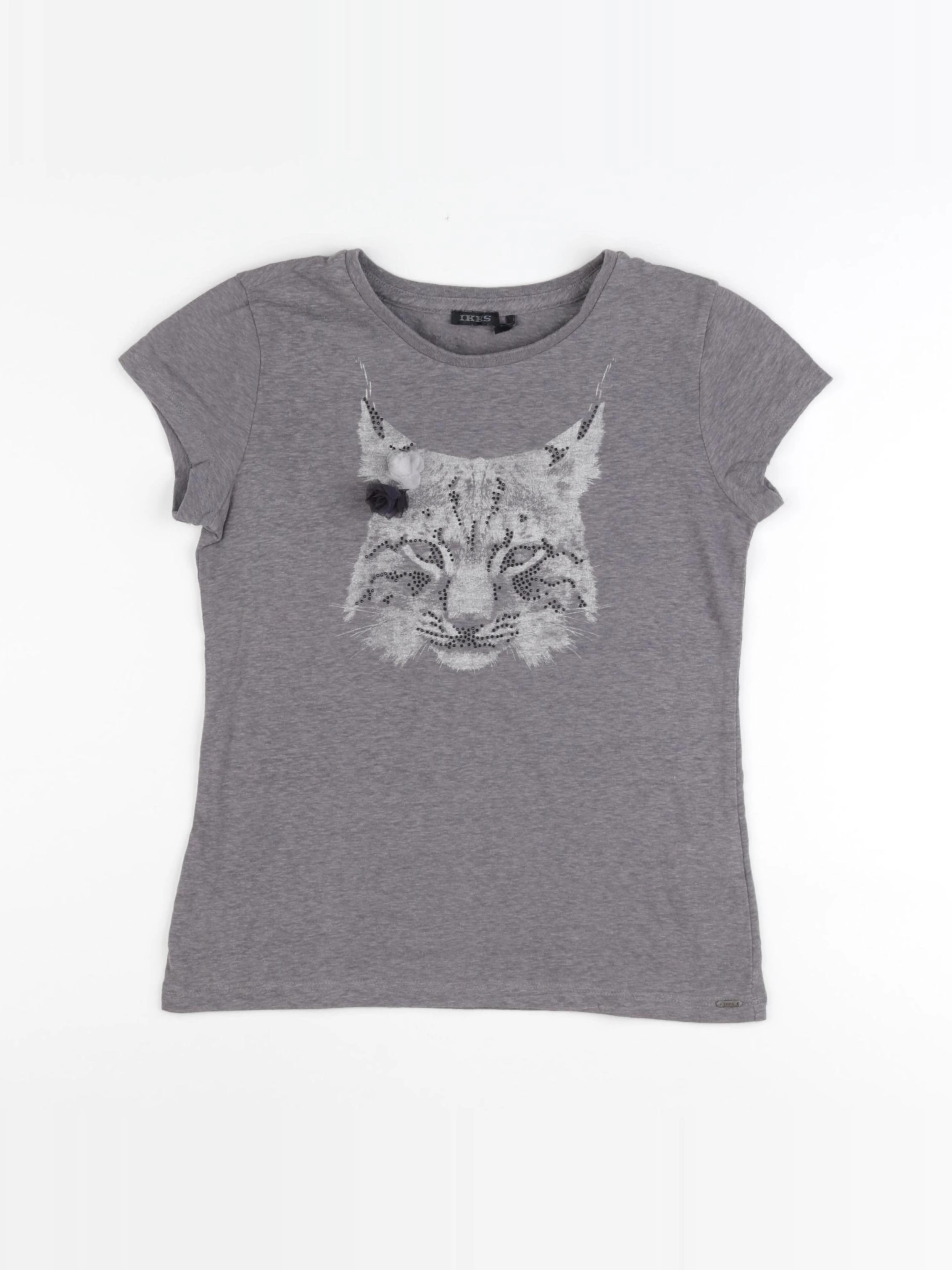 IKKS - tee-shirt gris - 10 ans