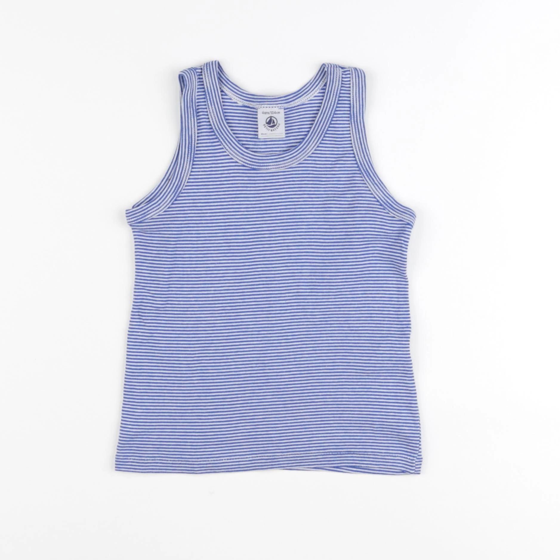 Petit Bateau - débardeur bleu - 4 ans