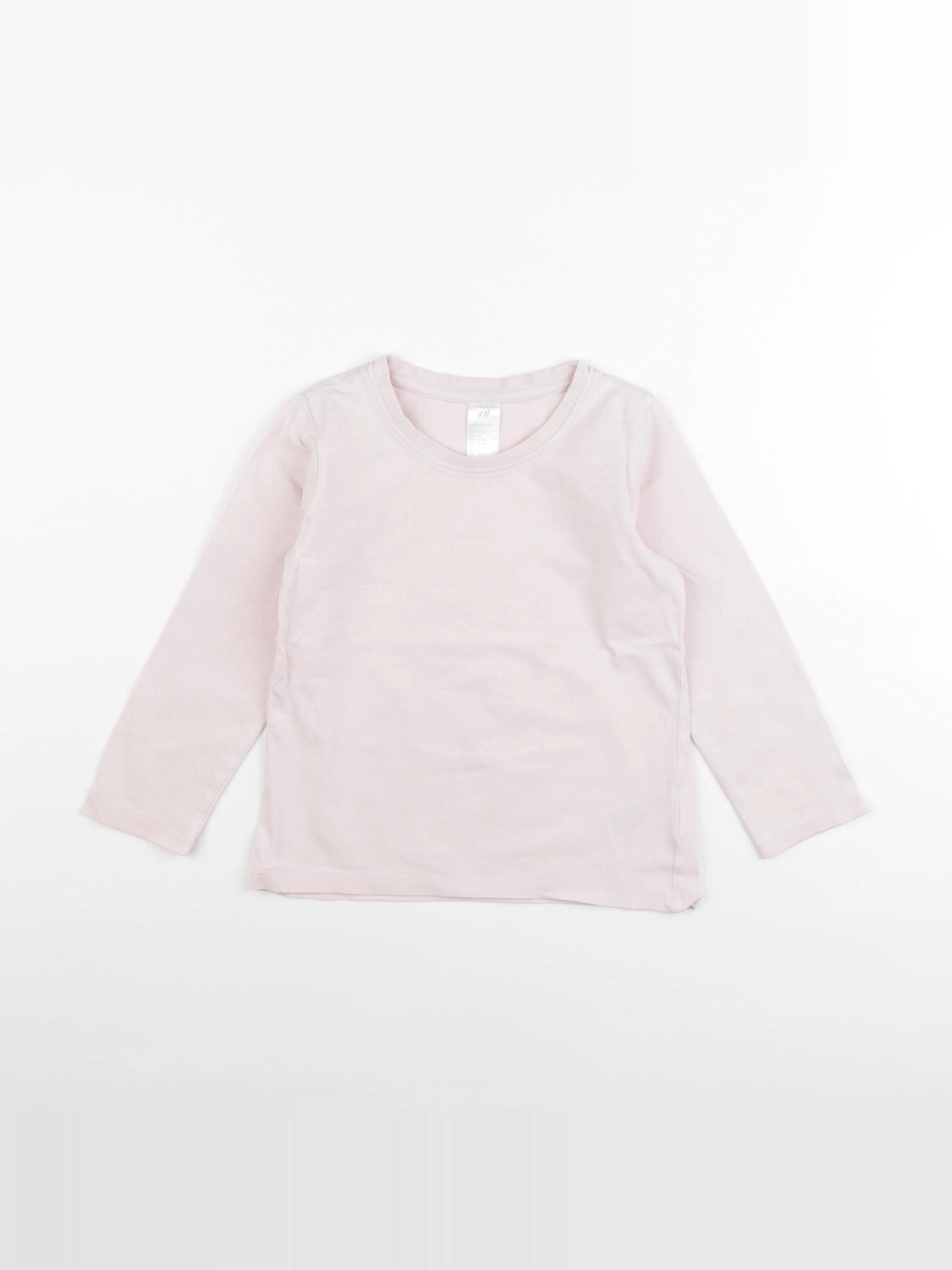 H&M - tee-shirt rose - 3/4 ans