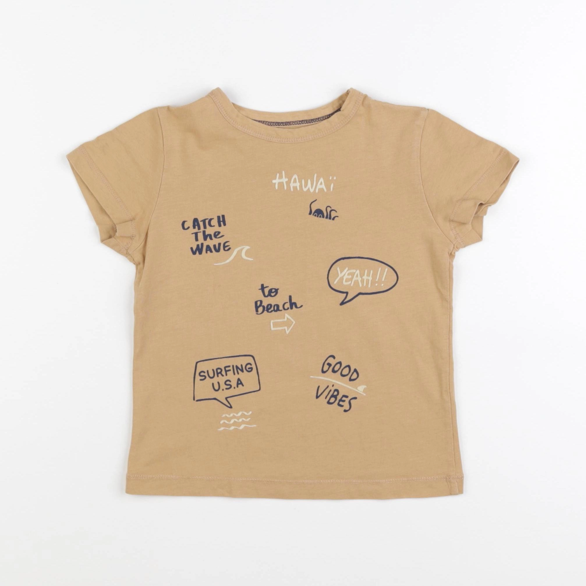 Monoprix - tee-shirt beige - 3 ans