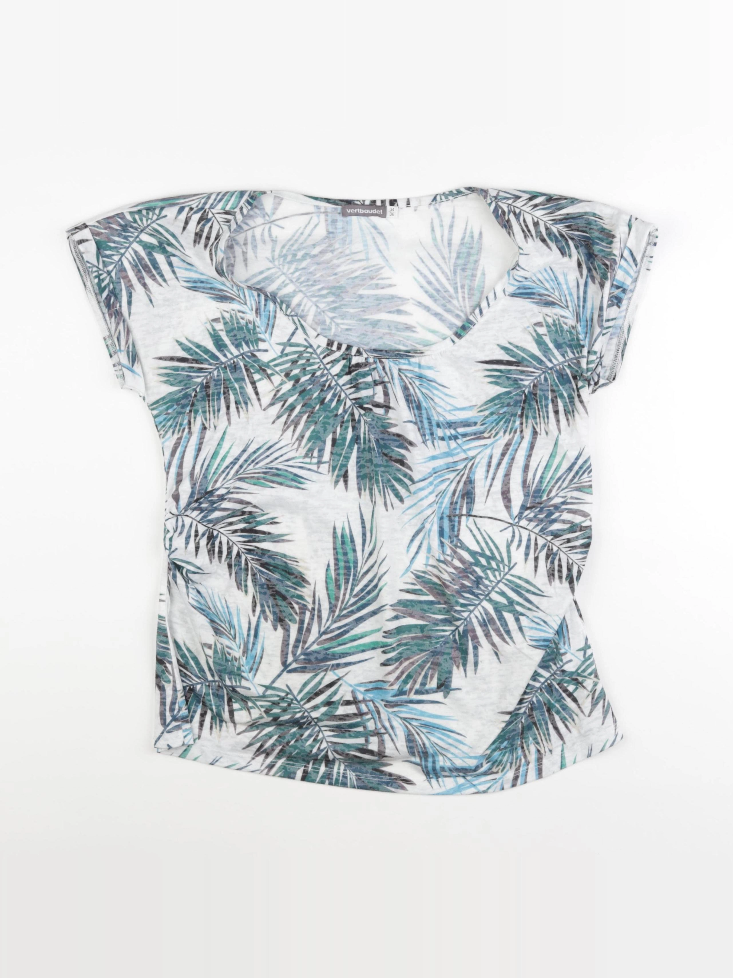 Vertbaudet - tee-shirt grossesse blanc, vert - 34 à 36