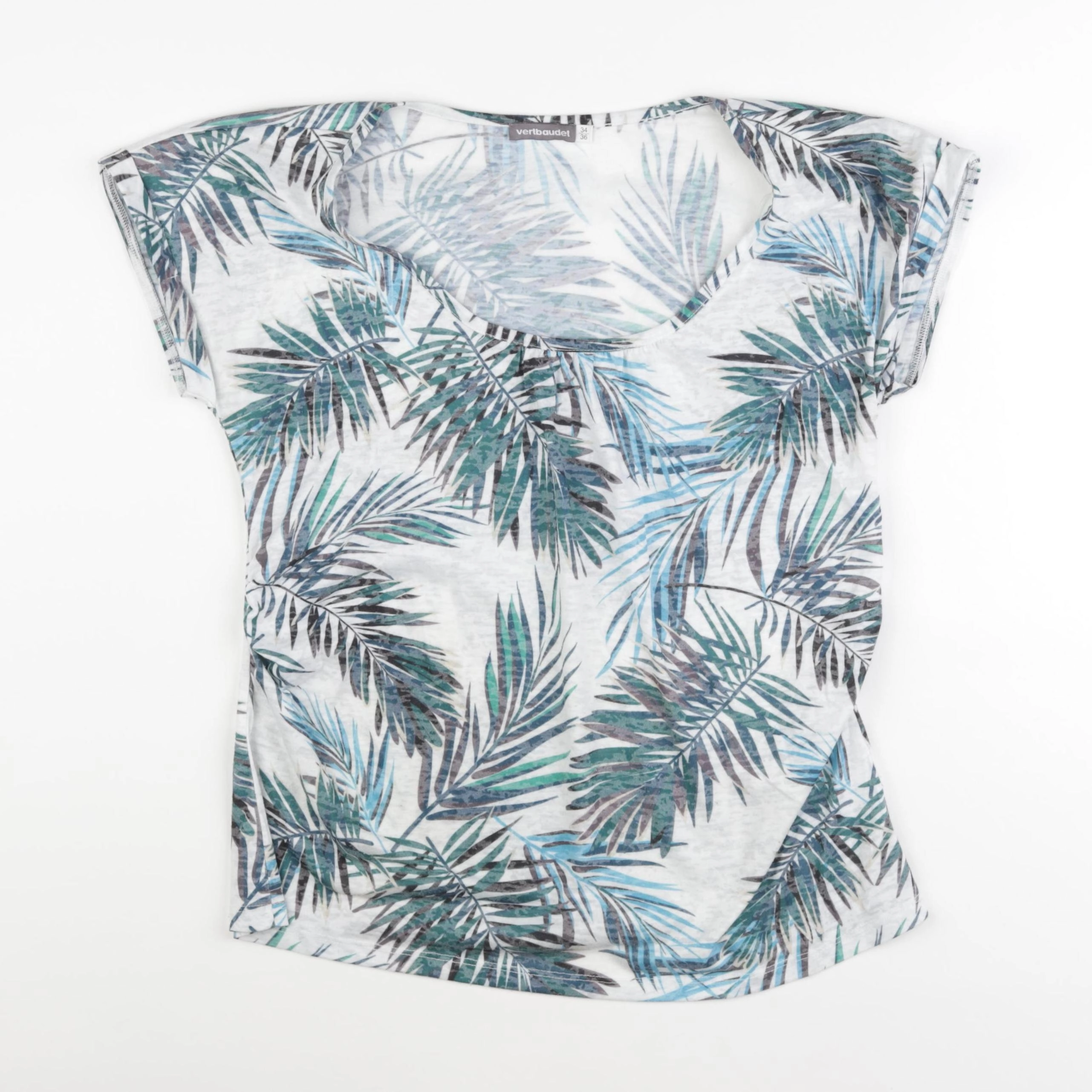 Vertbaudet - tee-shirt grossesse blanc, vert - 34 à 36