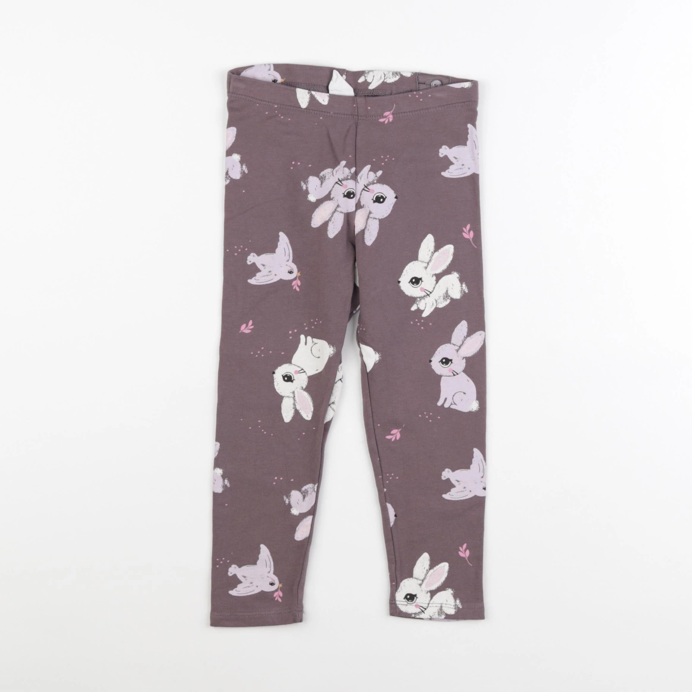H&M - legging violet - 2/3 ans