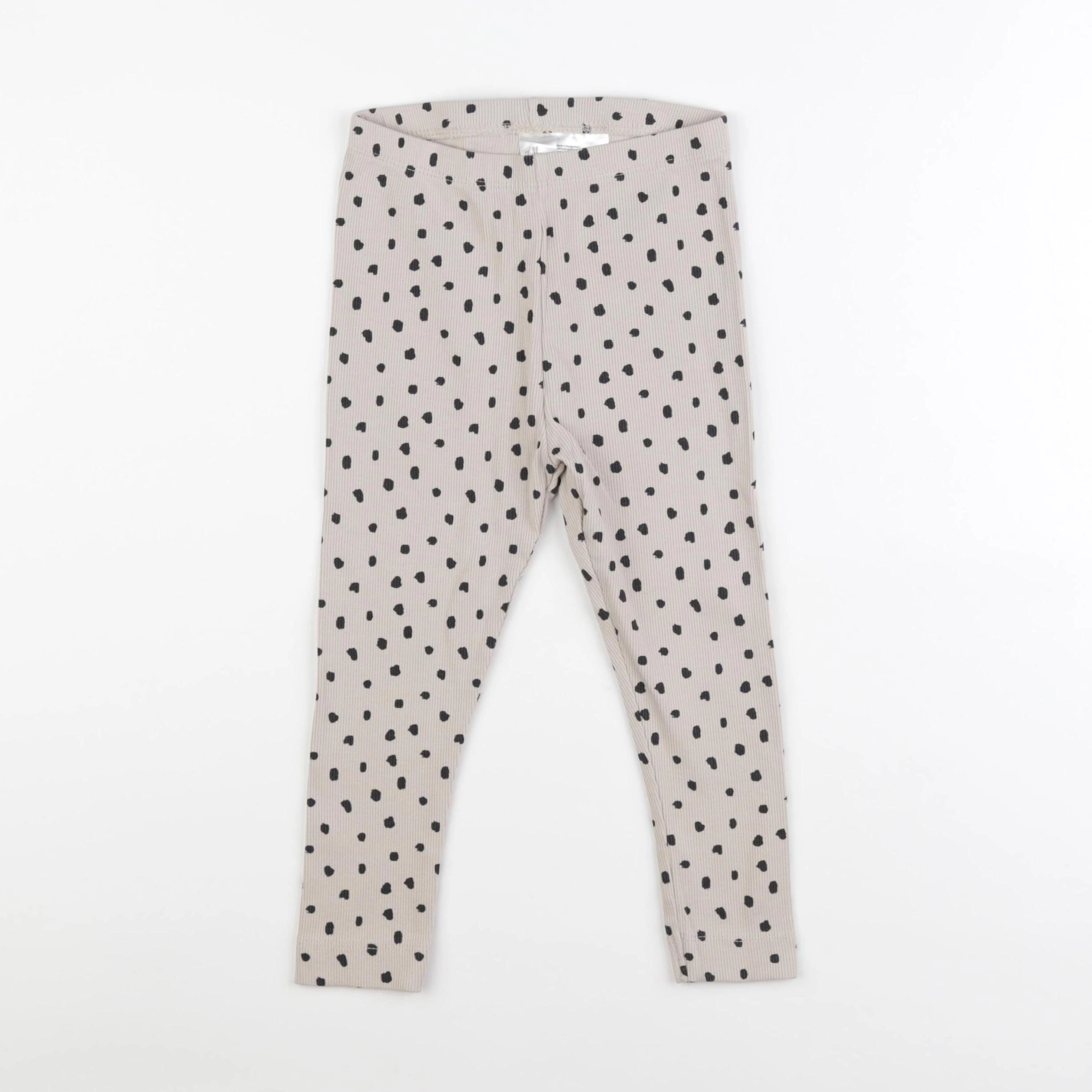 H&M - legging beige - 2/3 ans