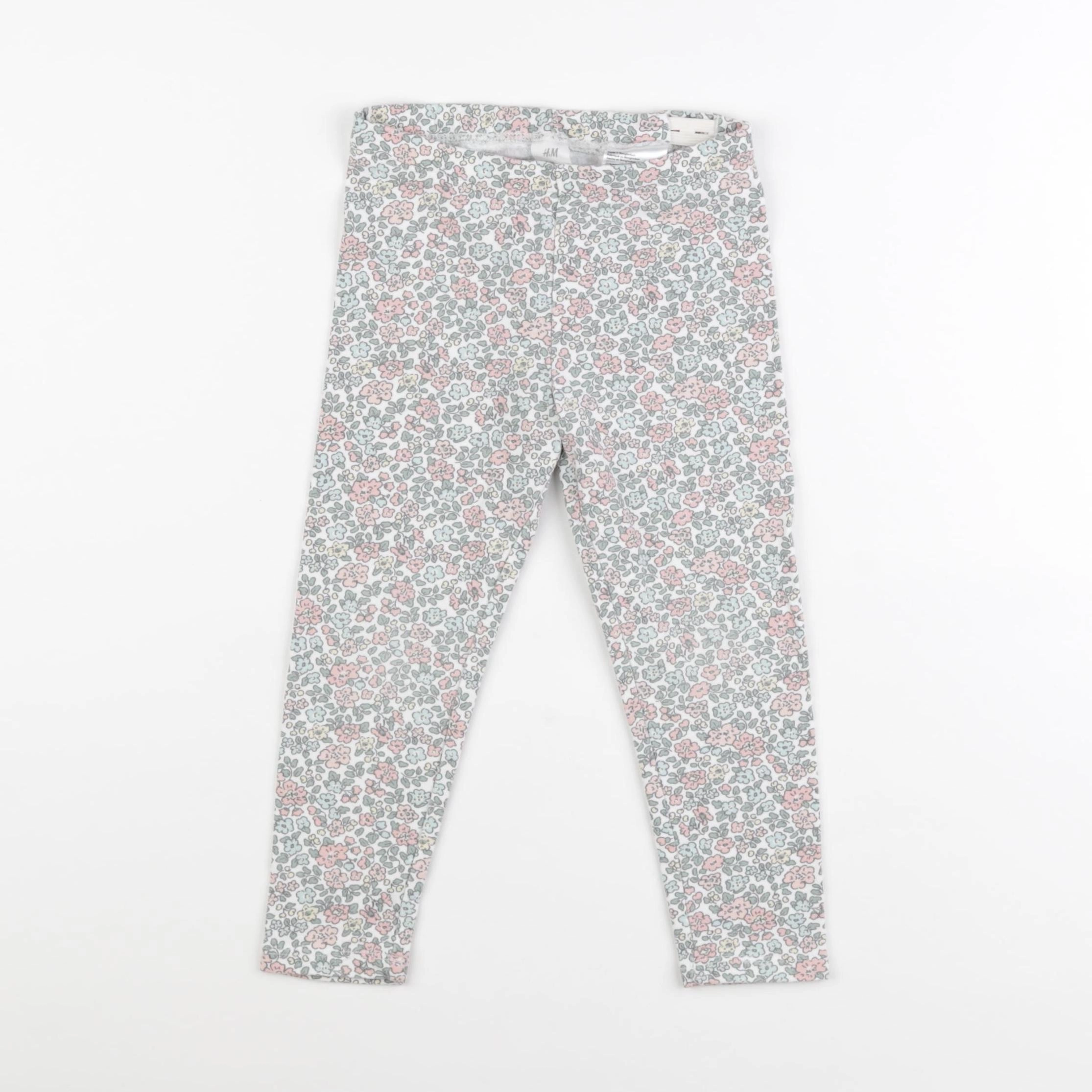 H&M - legging blanc - 2/3 ans