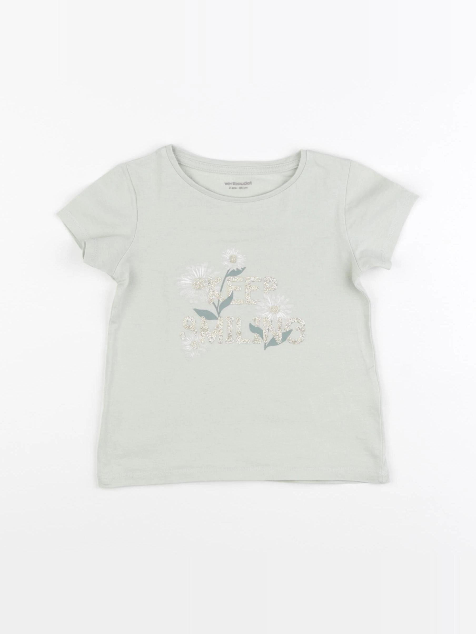 Vertbaudet - tee-shirt vert - 2 ans