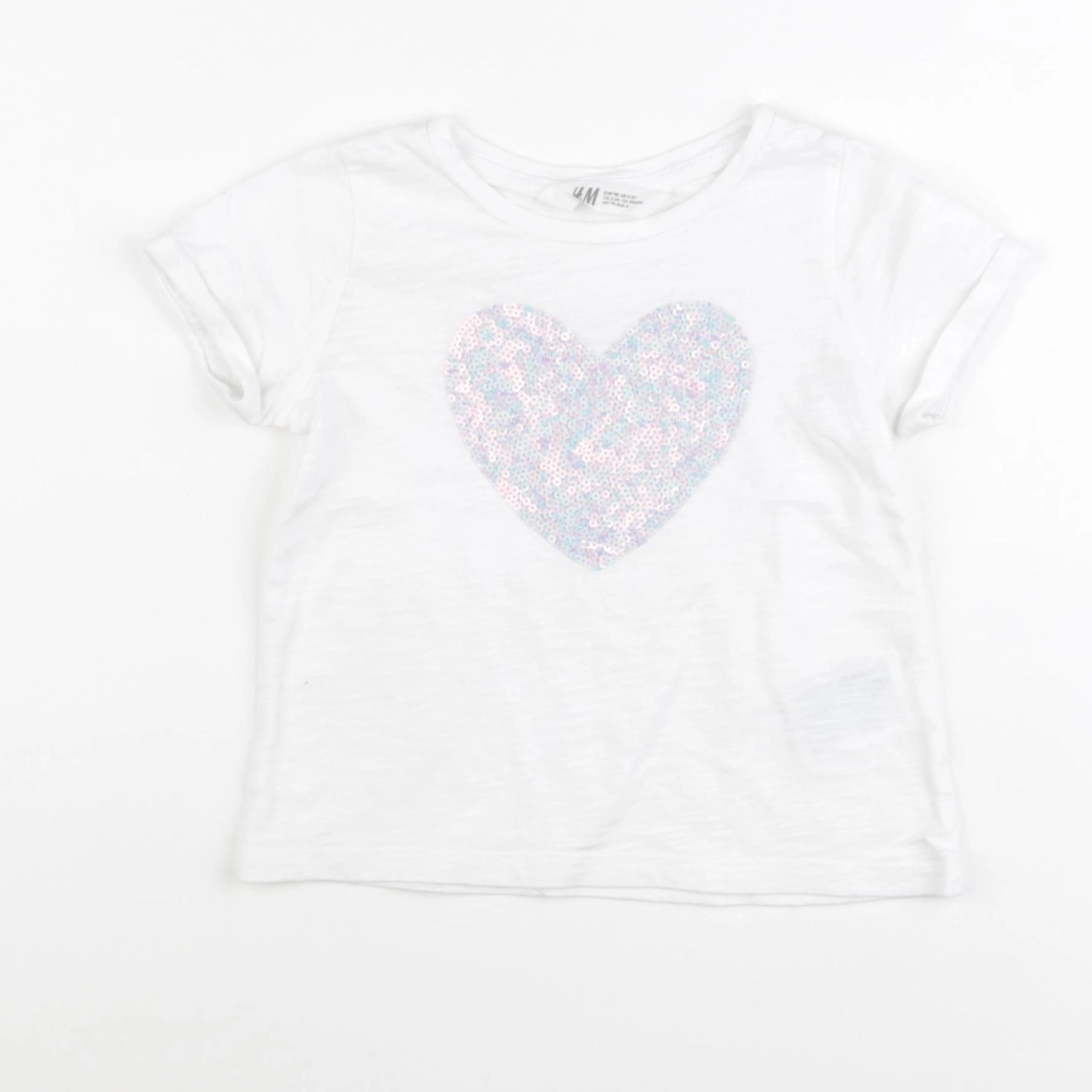 H&M - tee-shirt blanc - 2/3 ans