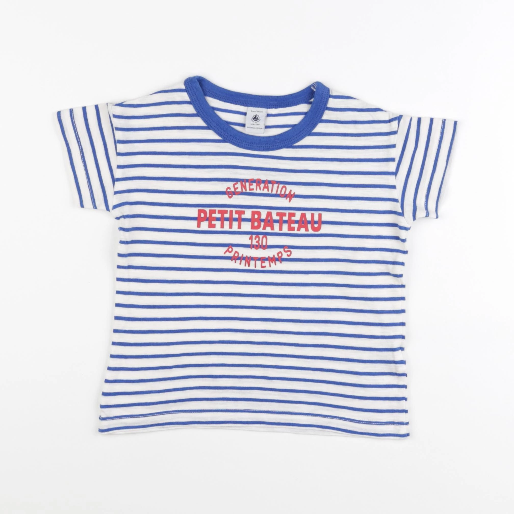 Petit Bateau - tee-shirt bleu - 4 ans