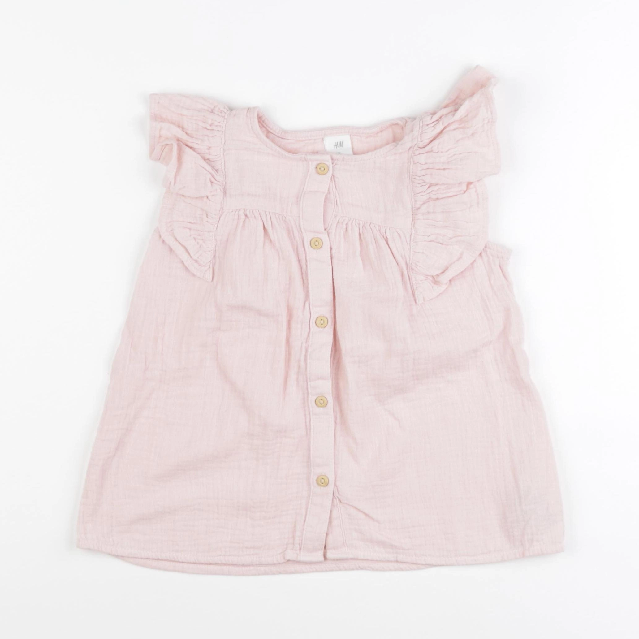 H&M - blouse rose - 3/4 ans