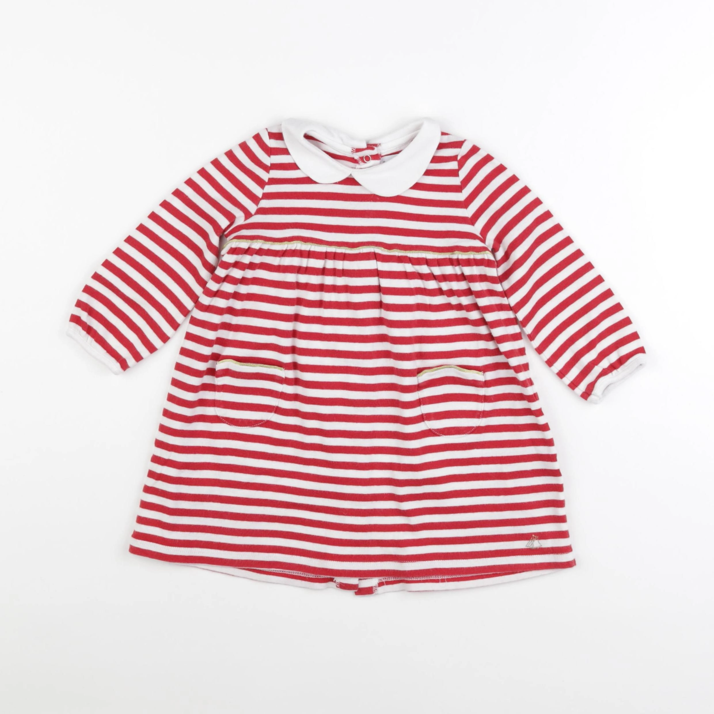 Petit Bateau - robe rouge - 18 mois