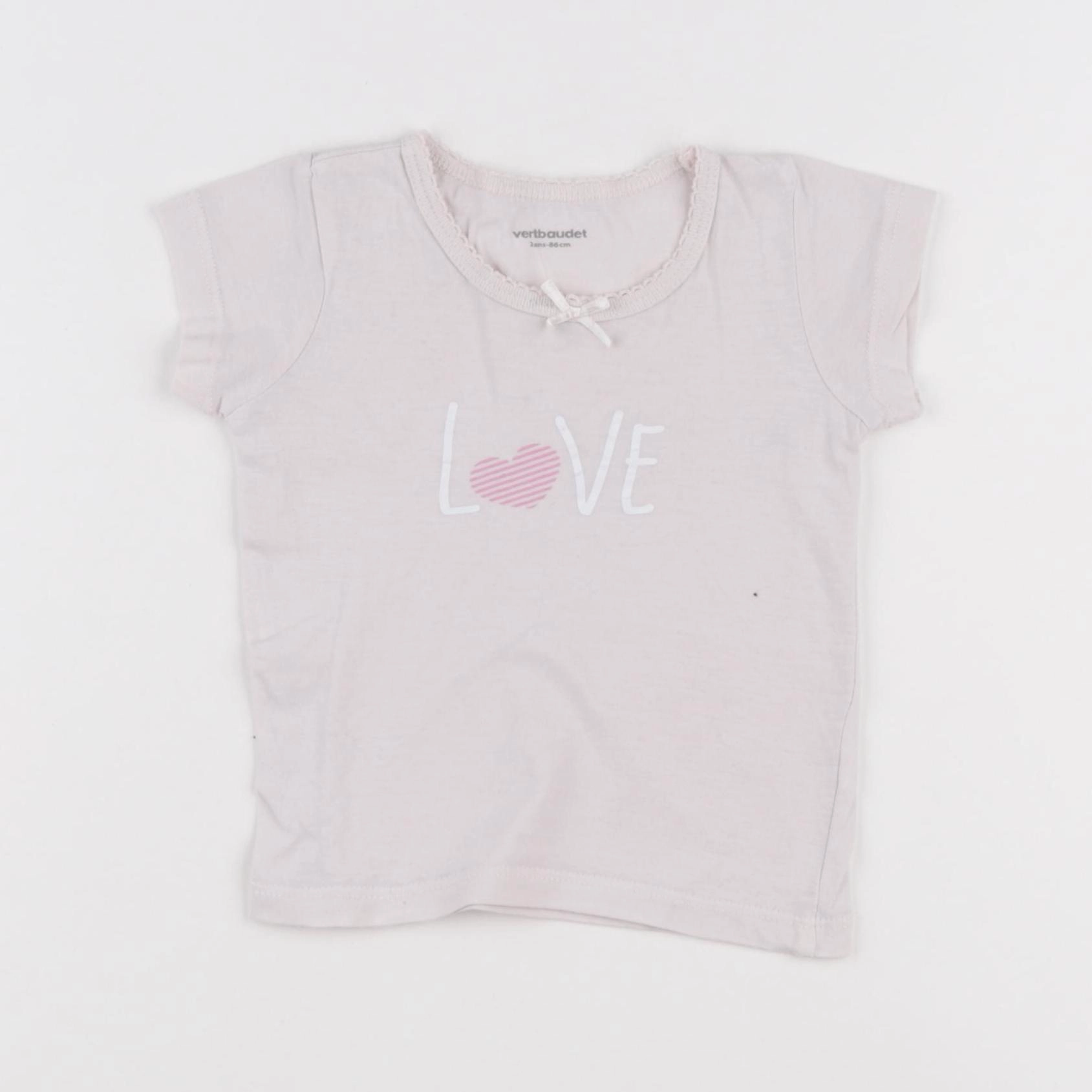 Vertbaudet - maillot de corps rose - 2 ans