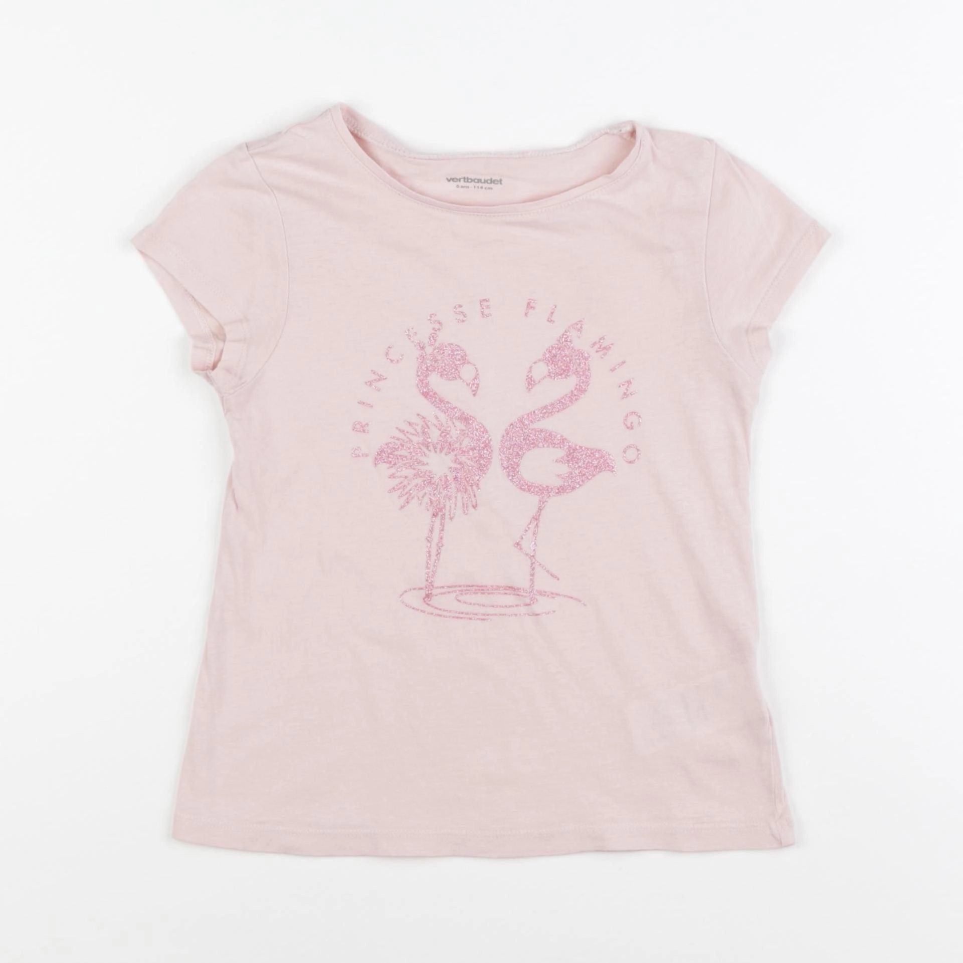 Vertbaudet - tee-shirt rose - 6 ans