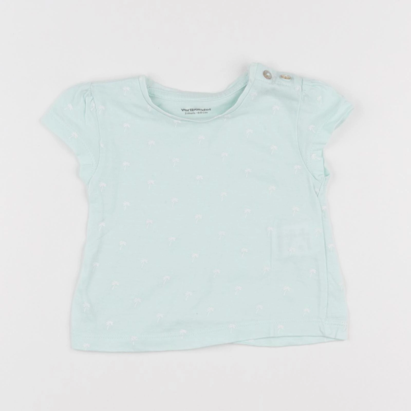 Vertbaudet - tee-shirt vert - 3 mois