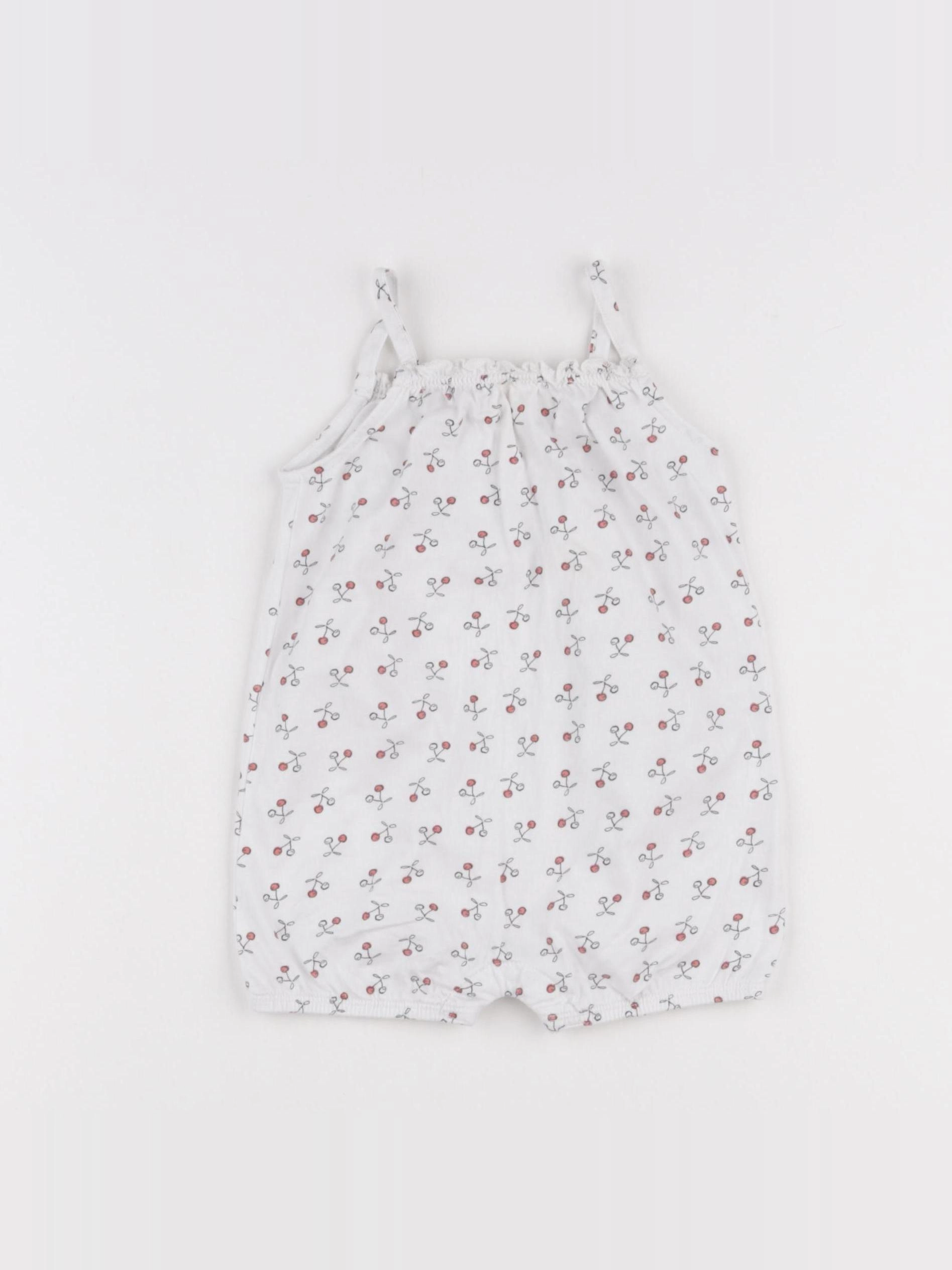 Vertbaudet - pyjama coton blanc - 6 mois