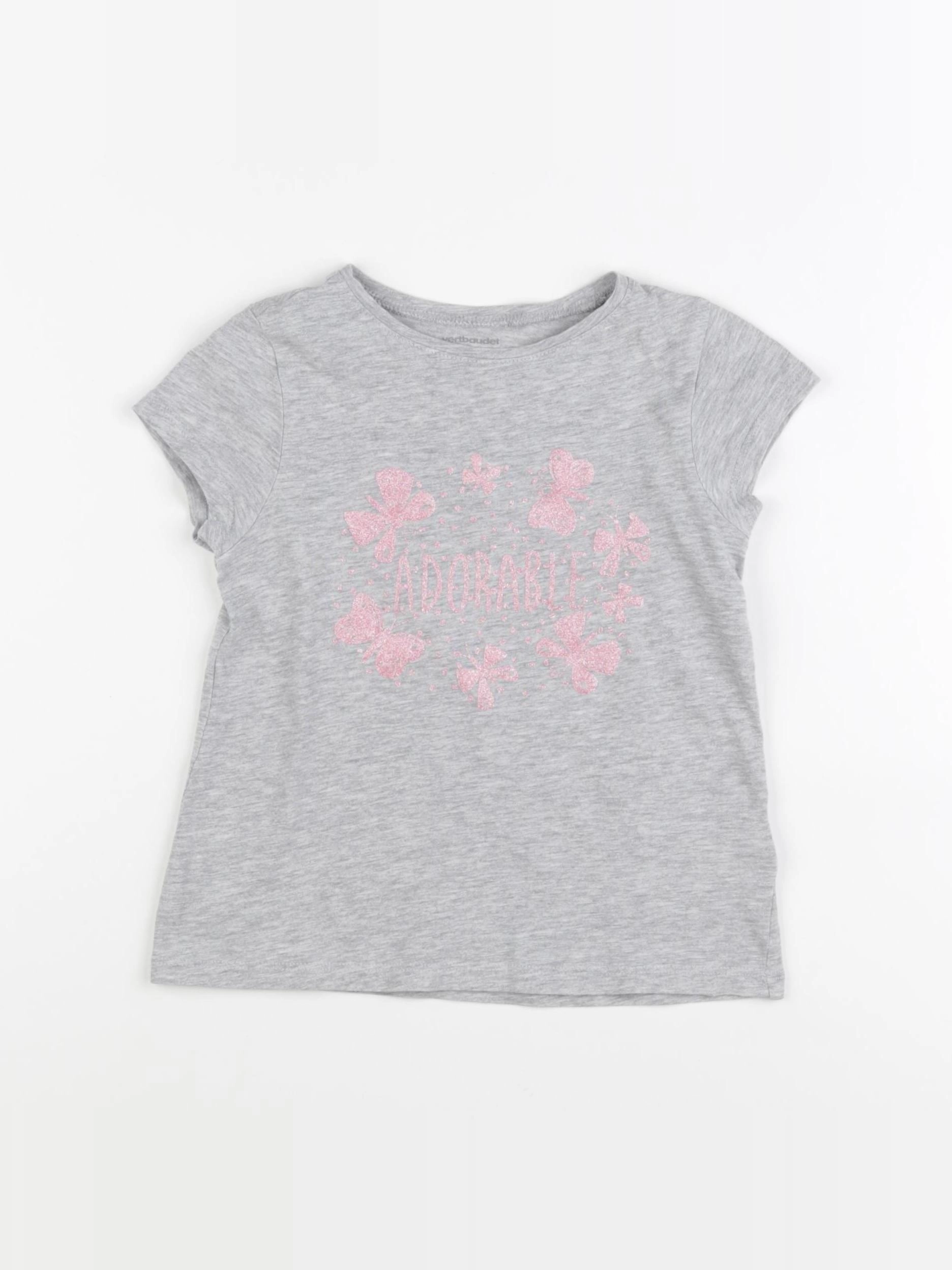 Vertbaudet - tee-shirt gris - 6 ans
