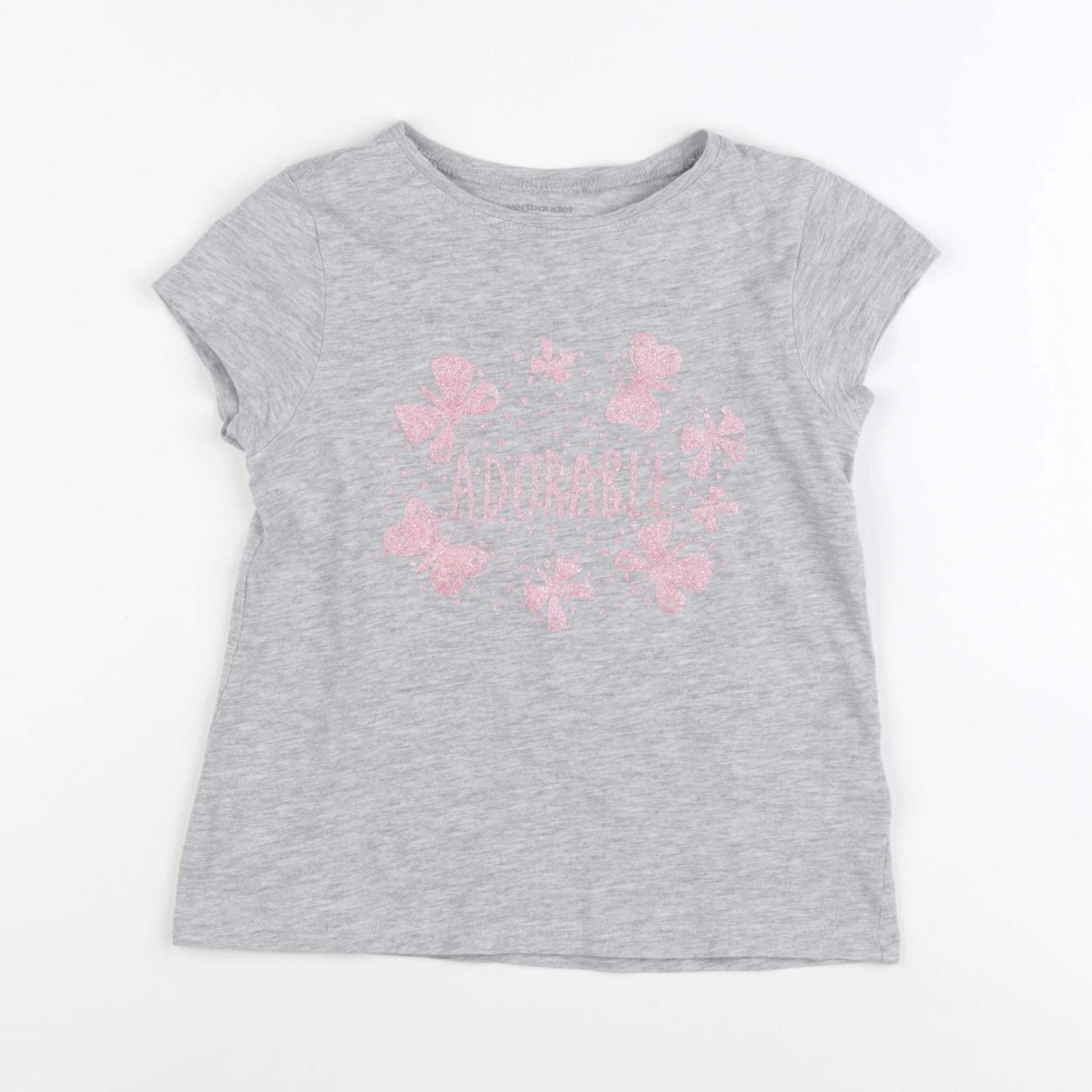 Vertbaudet - tee-shirt gris - 6 ans