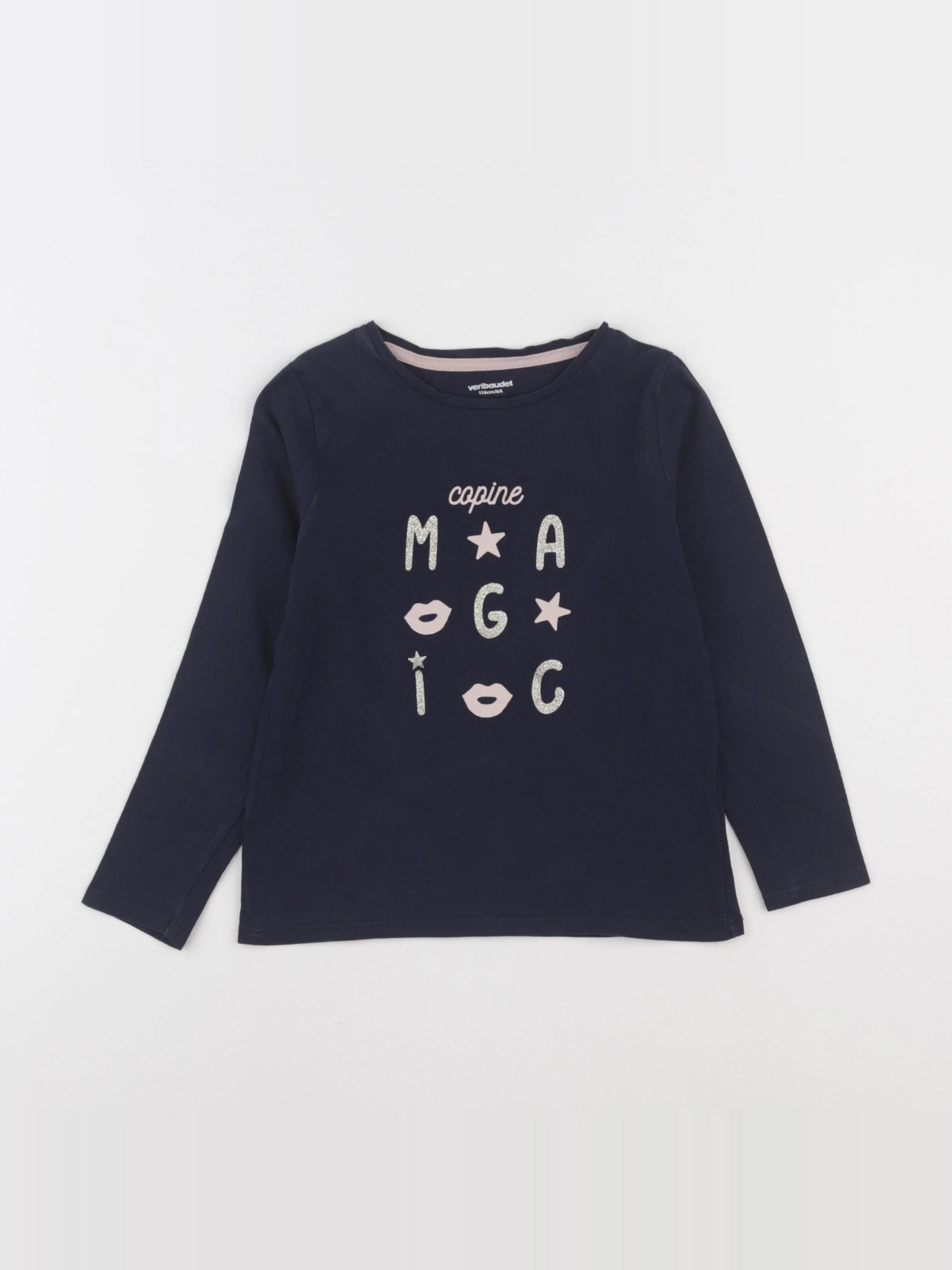 Vertbaudet - tee-shirt bleu - 6 ans