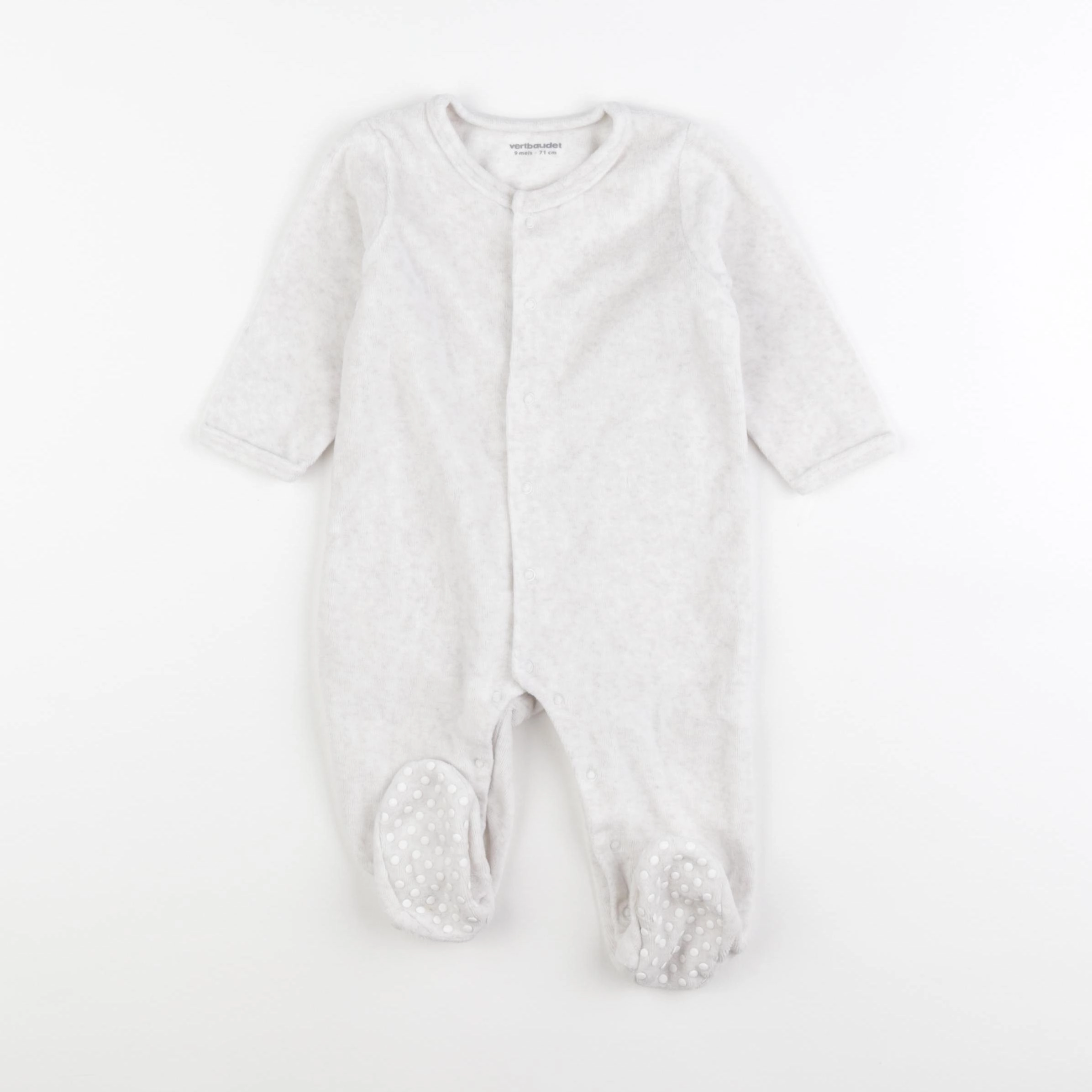 Vertbaudet - pyjama velours beige - 12 mois